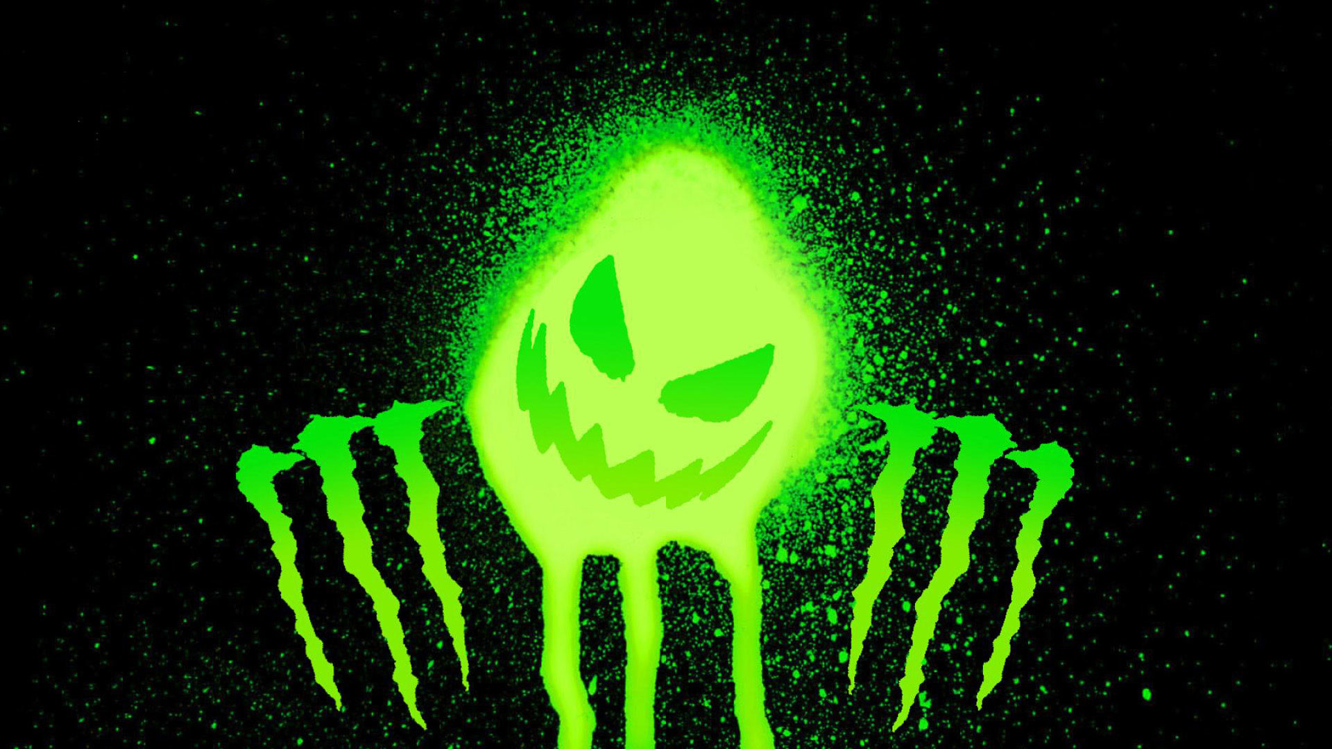 1920x1080 hd pics photos best monster logo green halloween neon spray hd quality  desktop background wallpaper