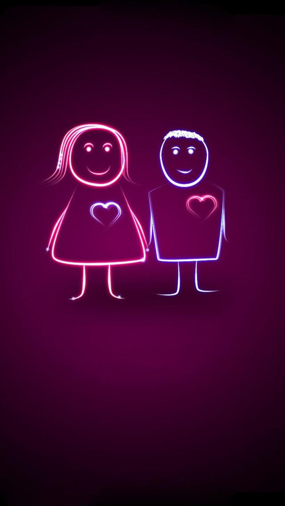 1080x1920 Heartbeat Lover Couple iPhone 8 wallpaper