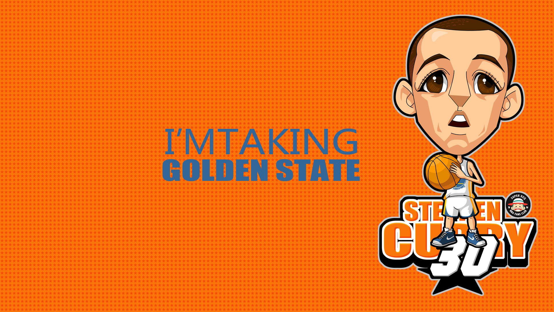 1920x1080 NBA Stephen Curry Cartoon Wallpaper I'm Taking Golden State