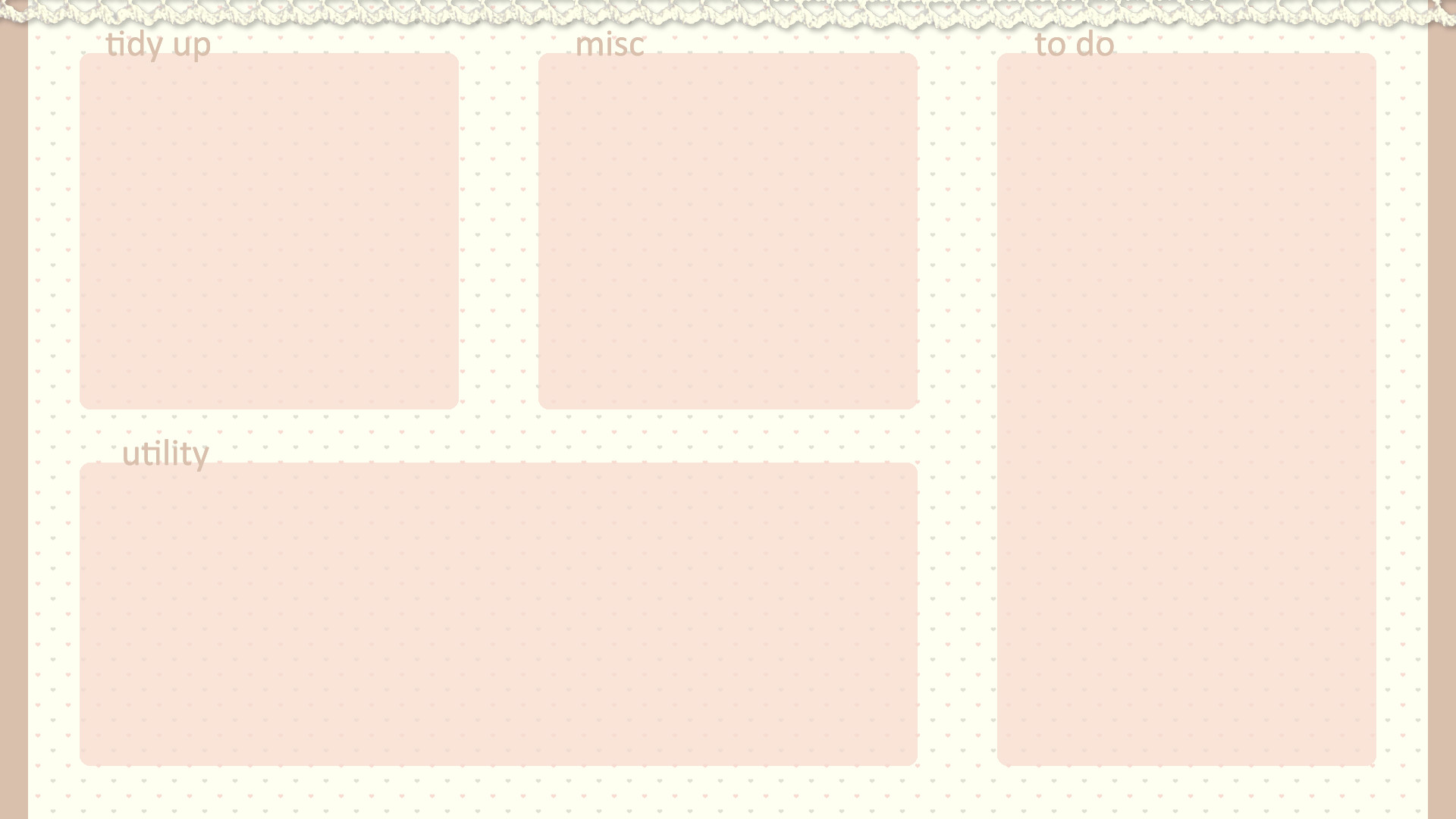 1920x1080 ... Cute Pink Hearts Desktop Organizer by Ninelyn