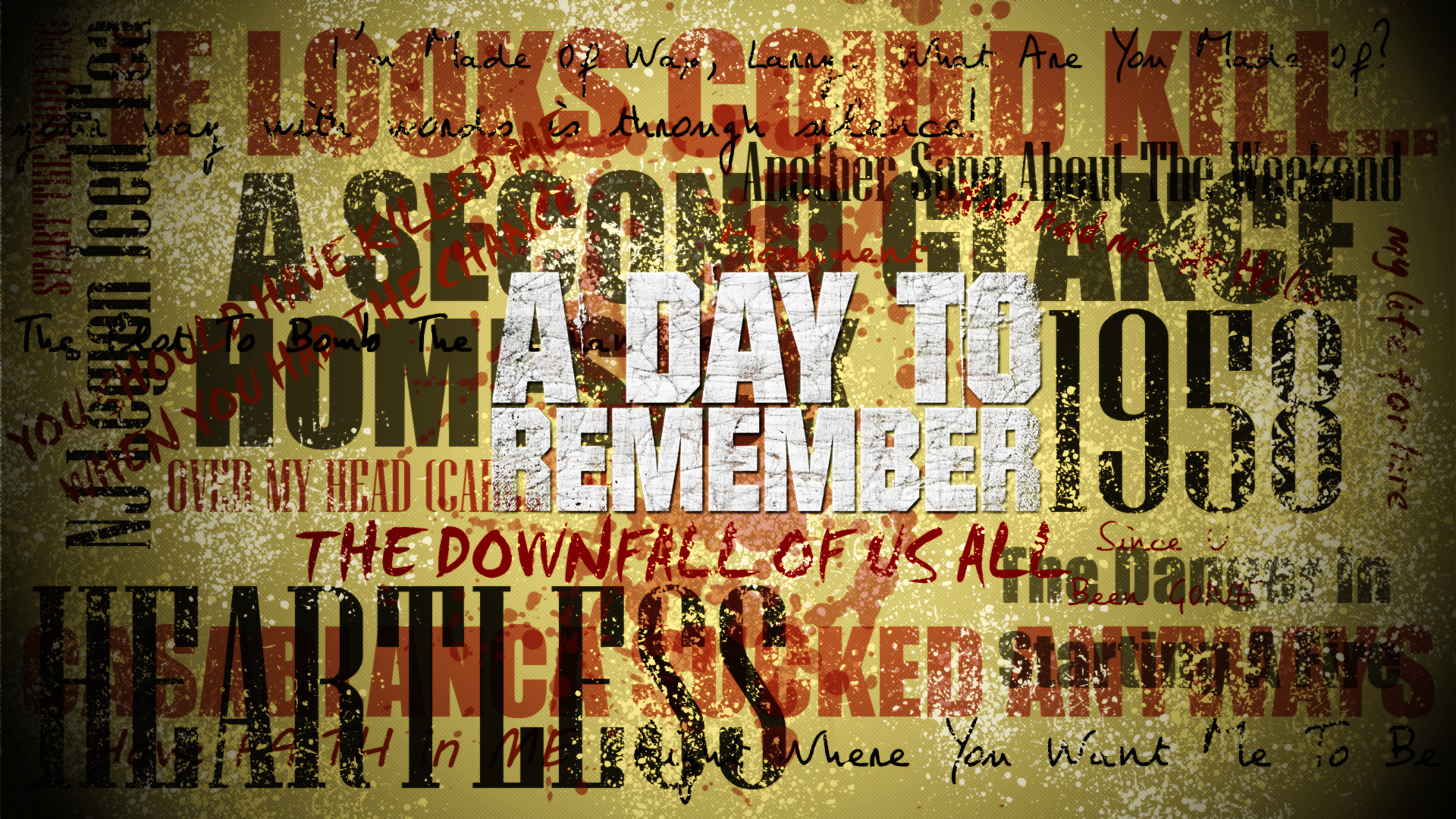 1920x1080 ... A Day To Remember - Song Wall by SYL4R32