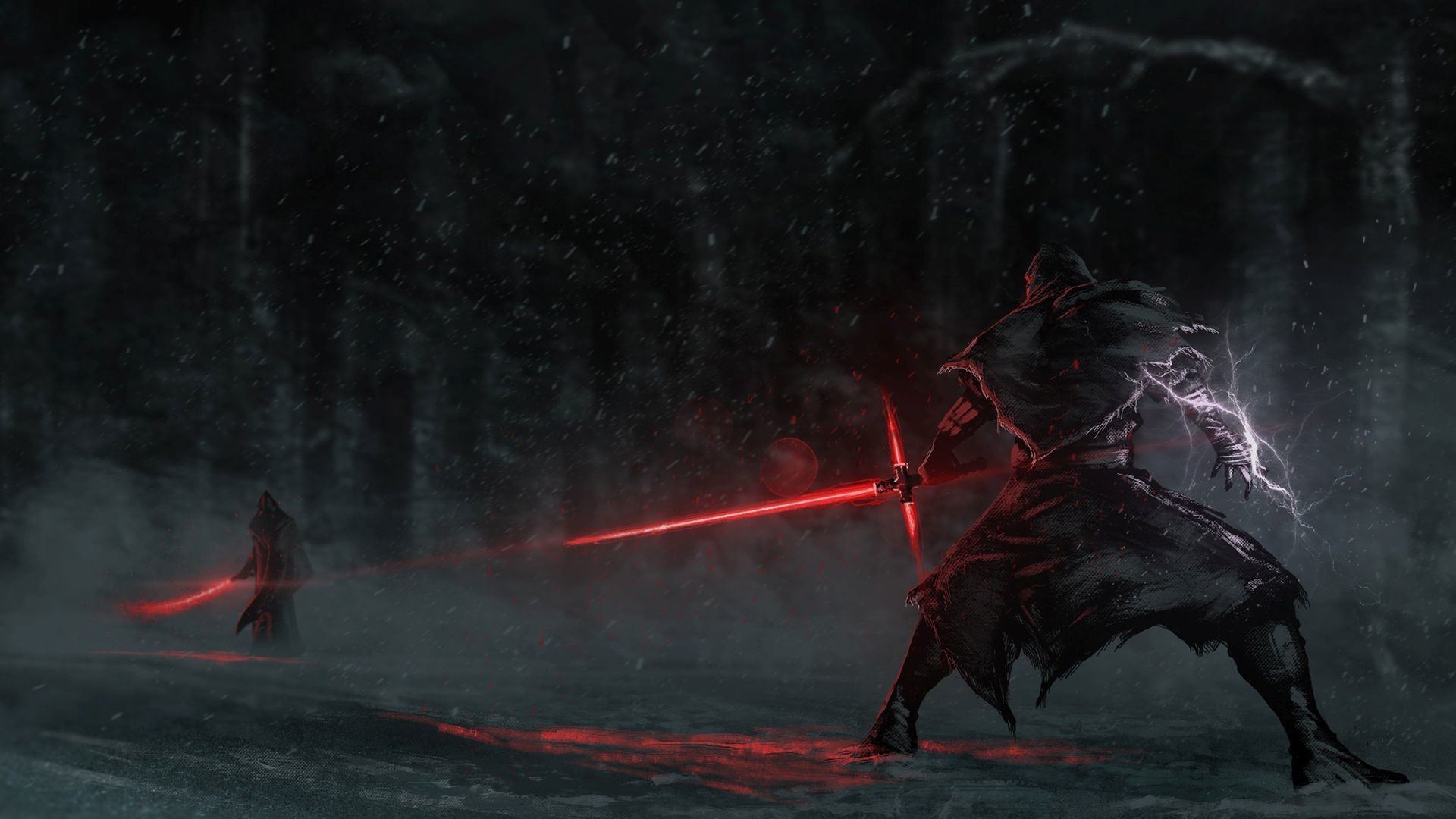 1920x1080 Fighting with lightsabers HD Wallpaper 