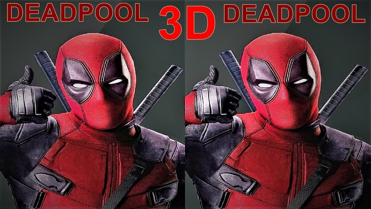 1280x720 Deadpool 3D VR box TV video Side by Side SBS google cardboard