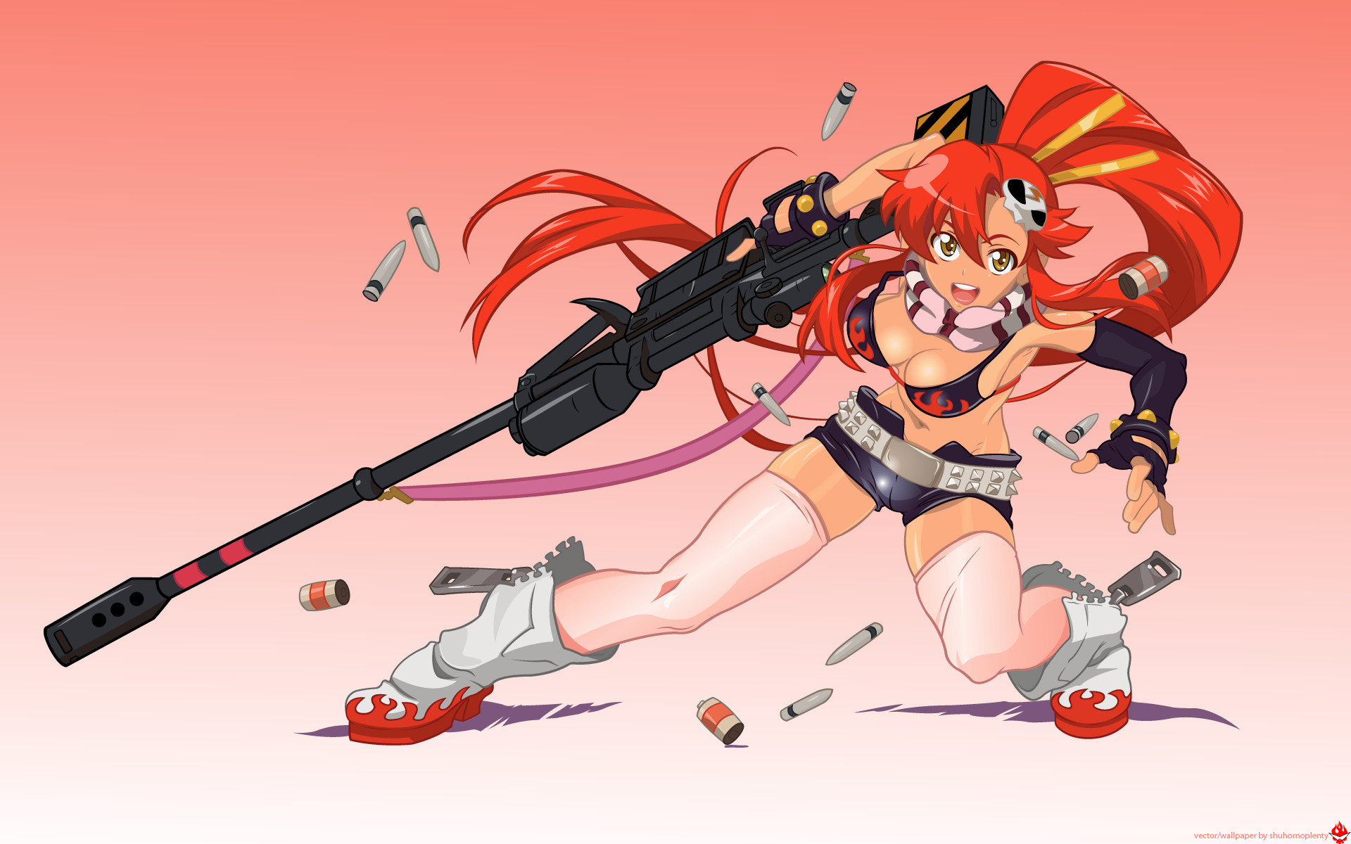 1920x1200 Anime Chicks With Guns Wallpaper Mashup