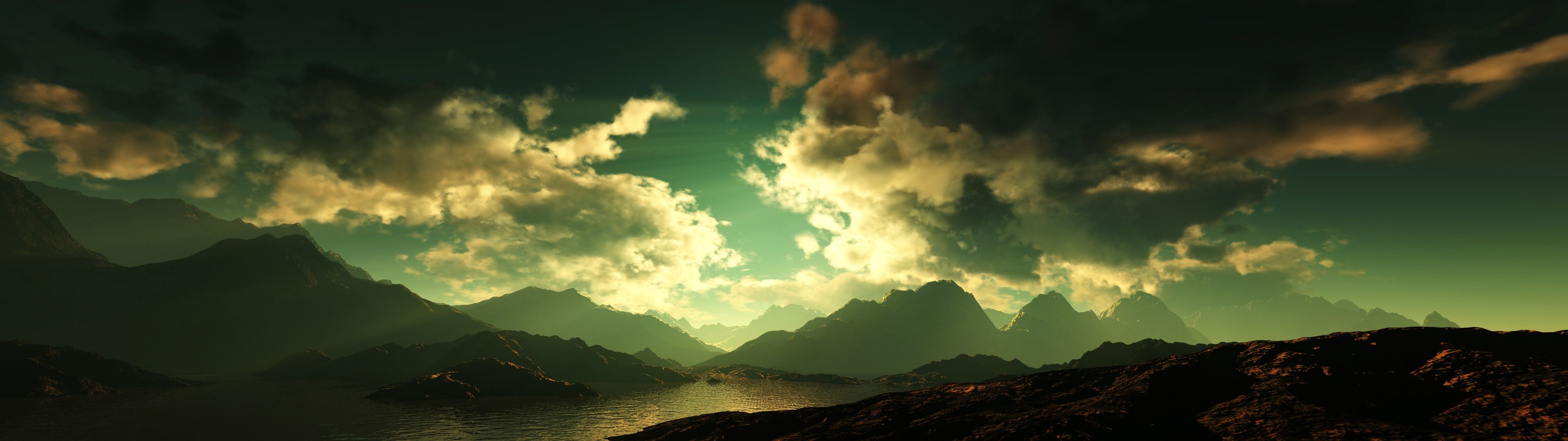 3840x1080 Mountains Dual Monitor wallpapers