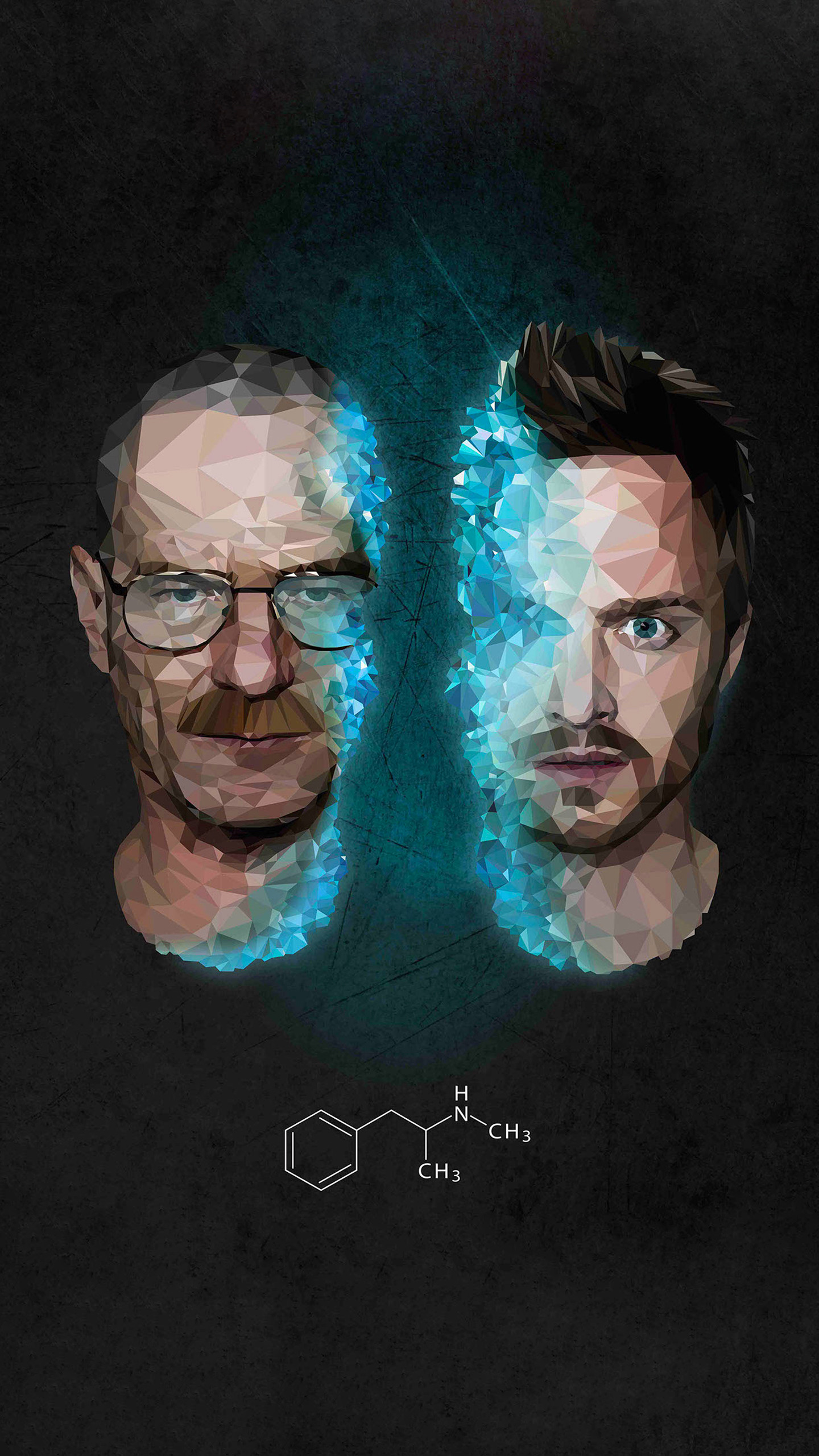 1440x2560 breaking bad epic polygon wallpaper for your Quad HD phone