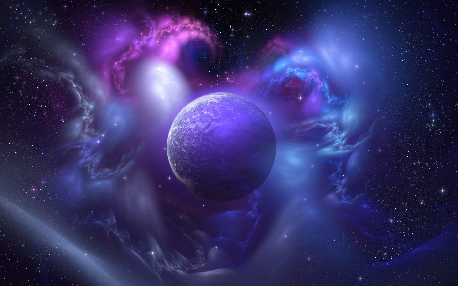 1920x1200 purple planet | Purple Space Planet Wallpaper