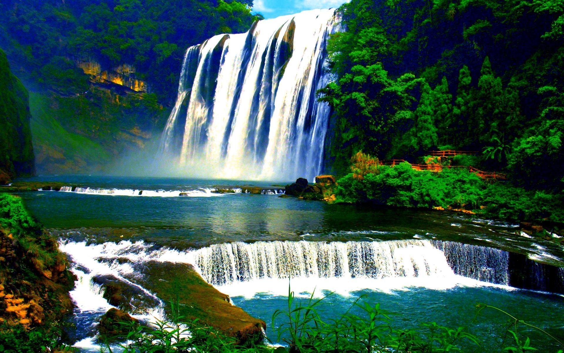 1920x1200 Rain Forest Waterfalls Wallpaper