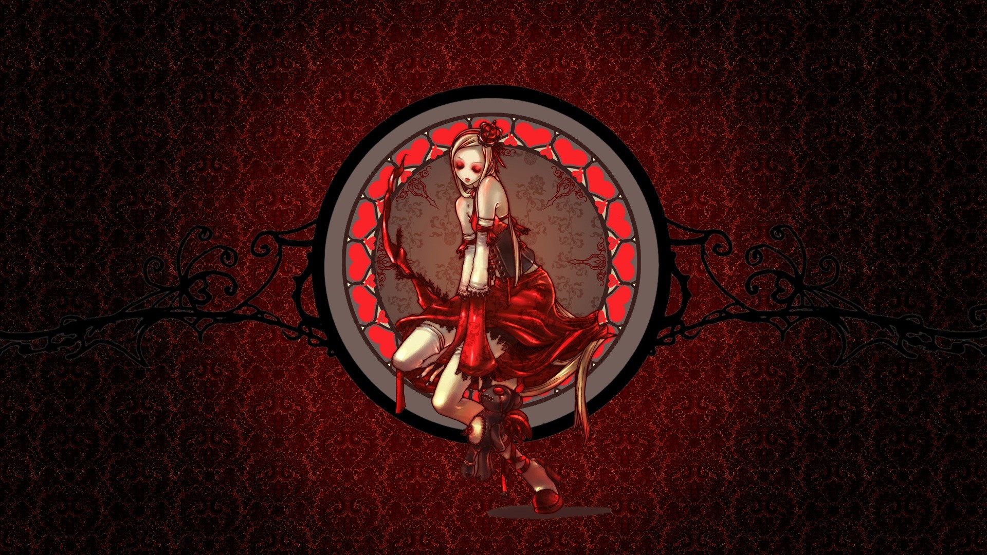 1920x1080 Red Gothic Wallpaper