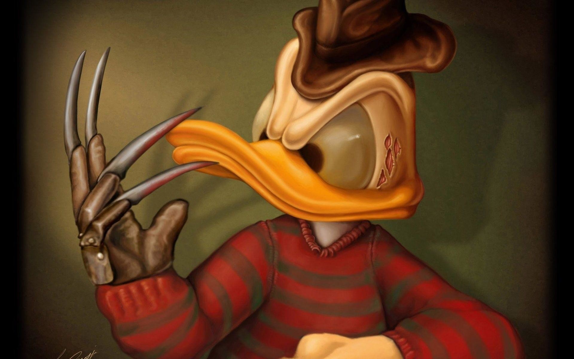 1920x1200 Donald Duck as Freddy Krueger Exclusive HD Wallpapers