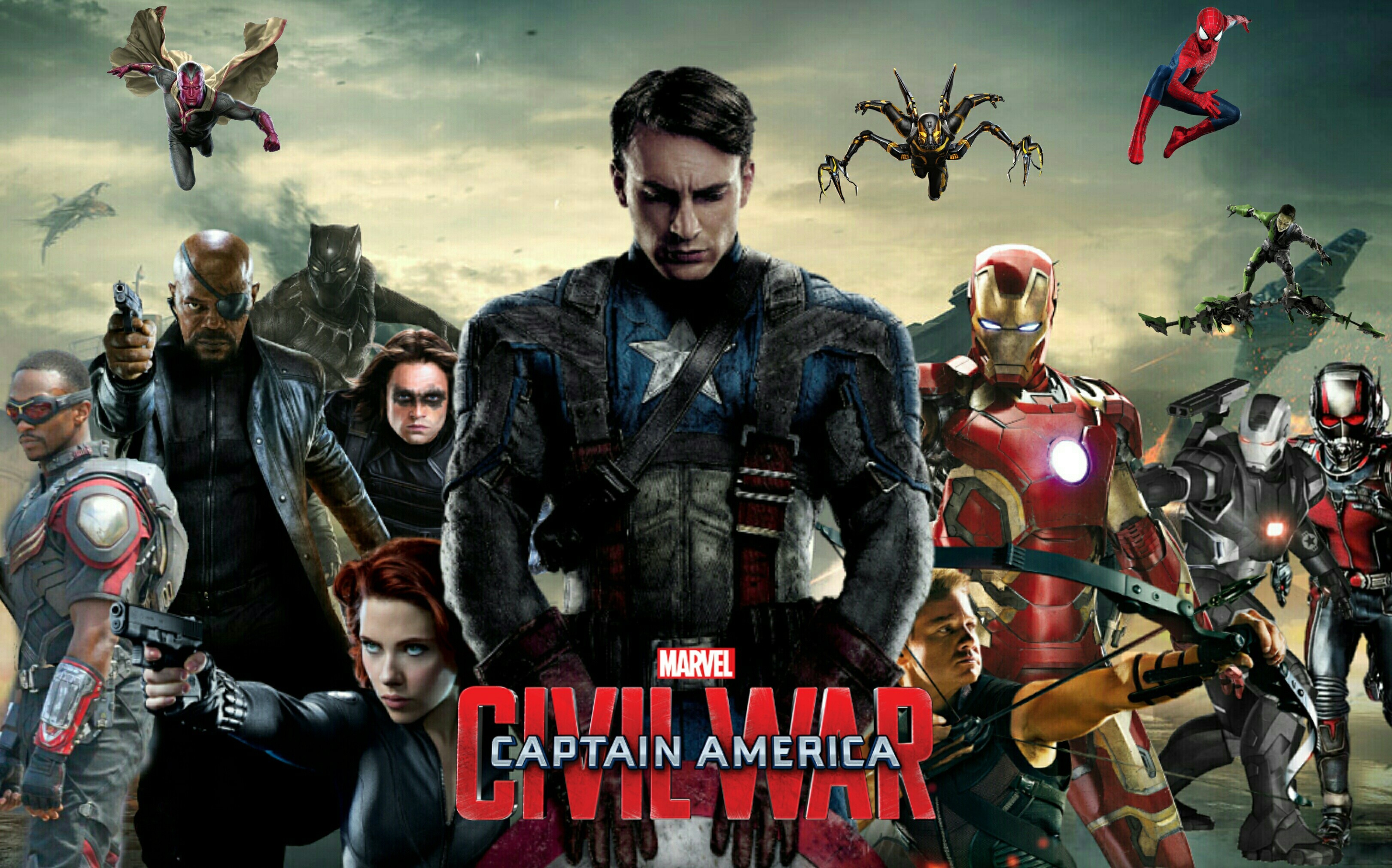 3242x2022 ... Captain America Civil War Wallpaper Movie Poster ( by MrVideo-VidMan