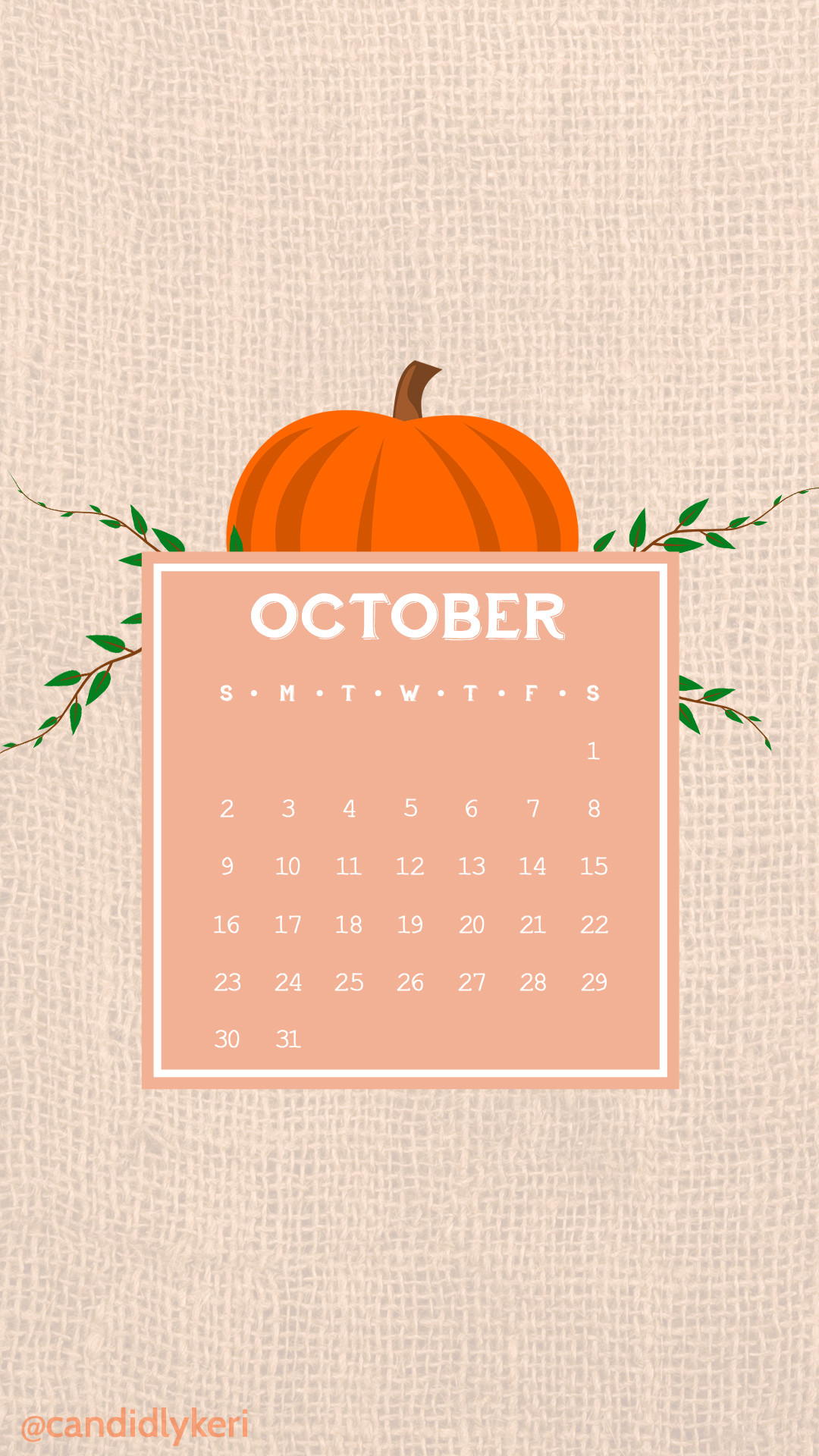 1080x1920 Cute cartoon pumpkin vector burlap sack October calendar 2016 wallpaper you  can download for free on