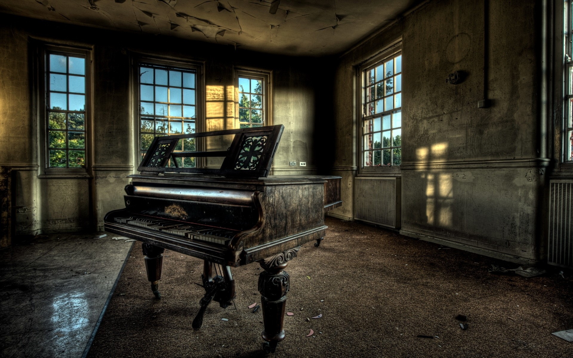 1920x1200 Piano, Abandoned Building, Music, Instrument
