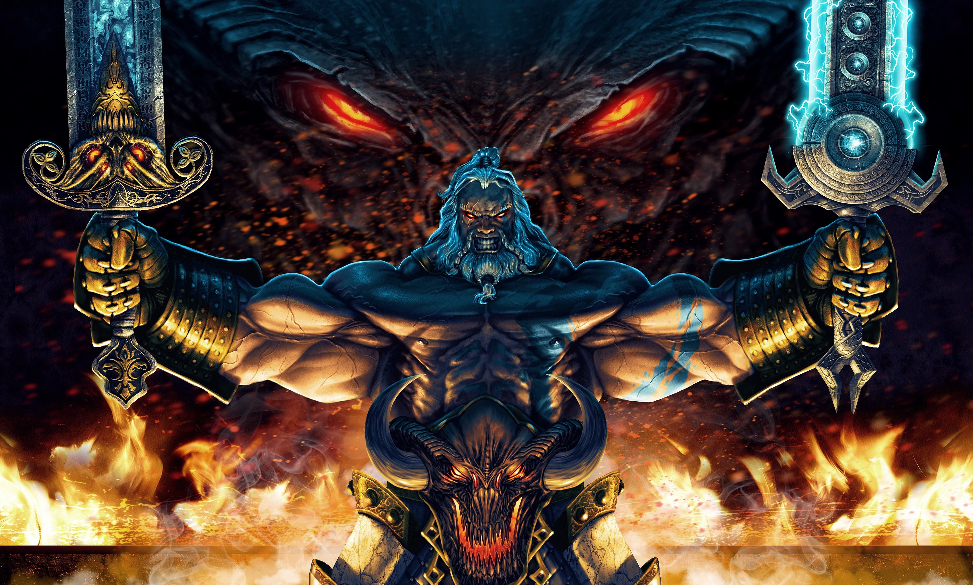 3327x2000 Diablo Fire Dragon Warrior Sword barbarian Games Fantasy art artwork fire  wallpaper |  | 799147 | WallpaperUP