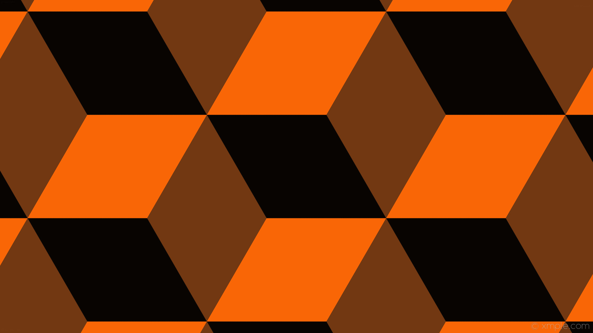 1920x1080 wallpaper orange 3d cubes black #070402 #723812 #f96606 330Â° 387px