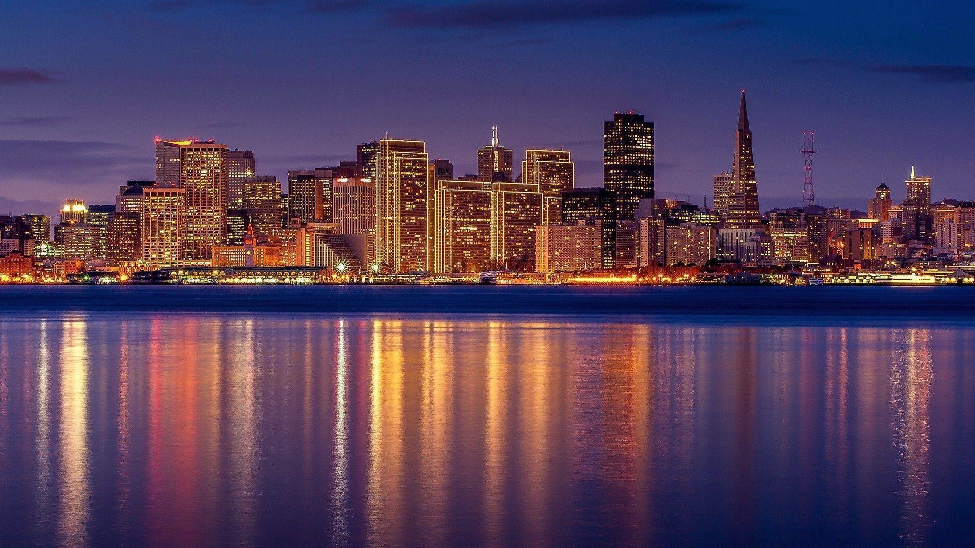 1920x1080 San Francisco USA City Reflection Water HD Wallpaper - ZoomWalls