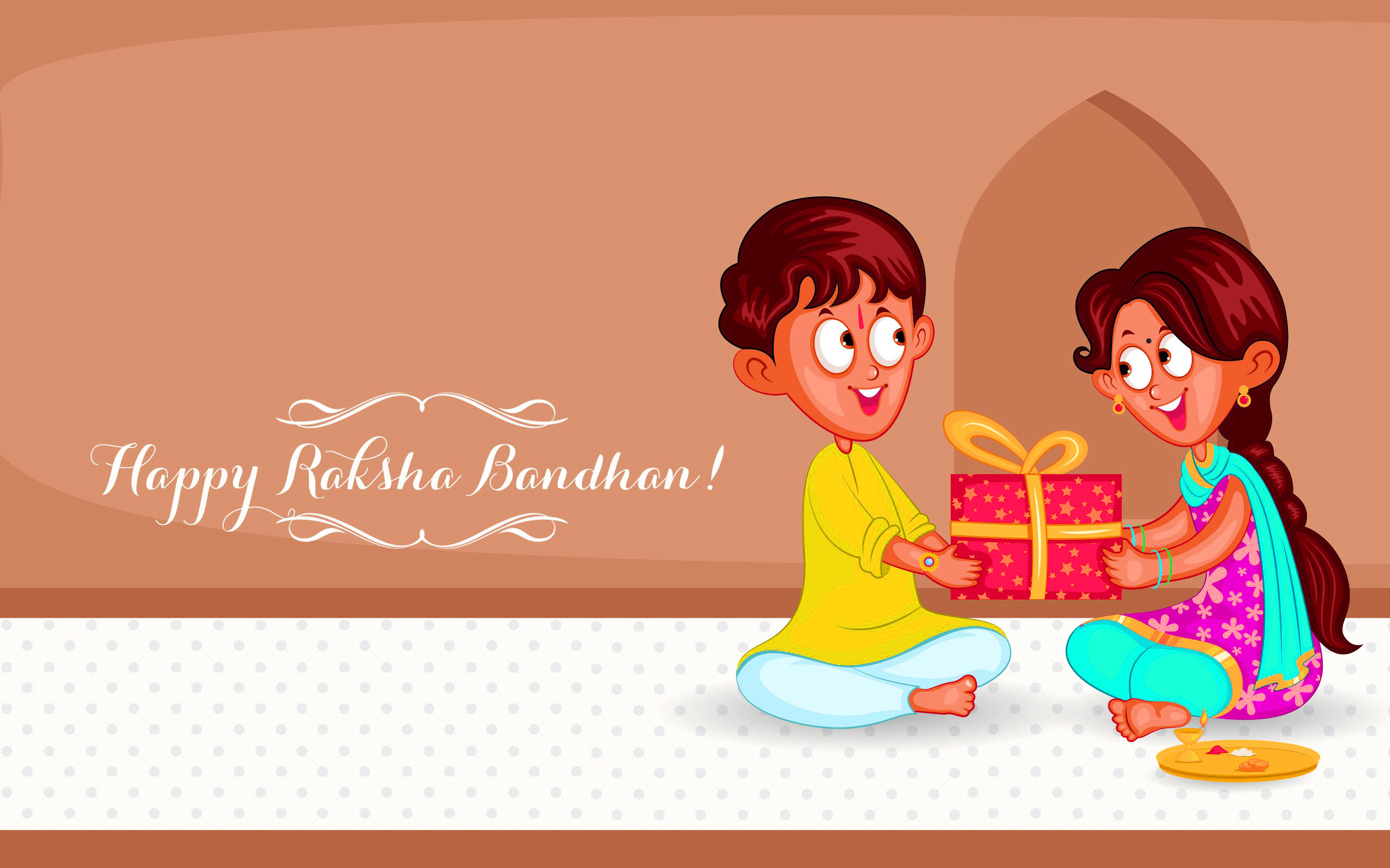 2560x1600 ... Raksha Bandhan Beautiful brother gives Gifts to sister 4k HD .