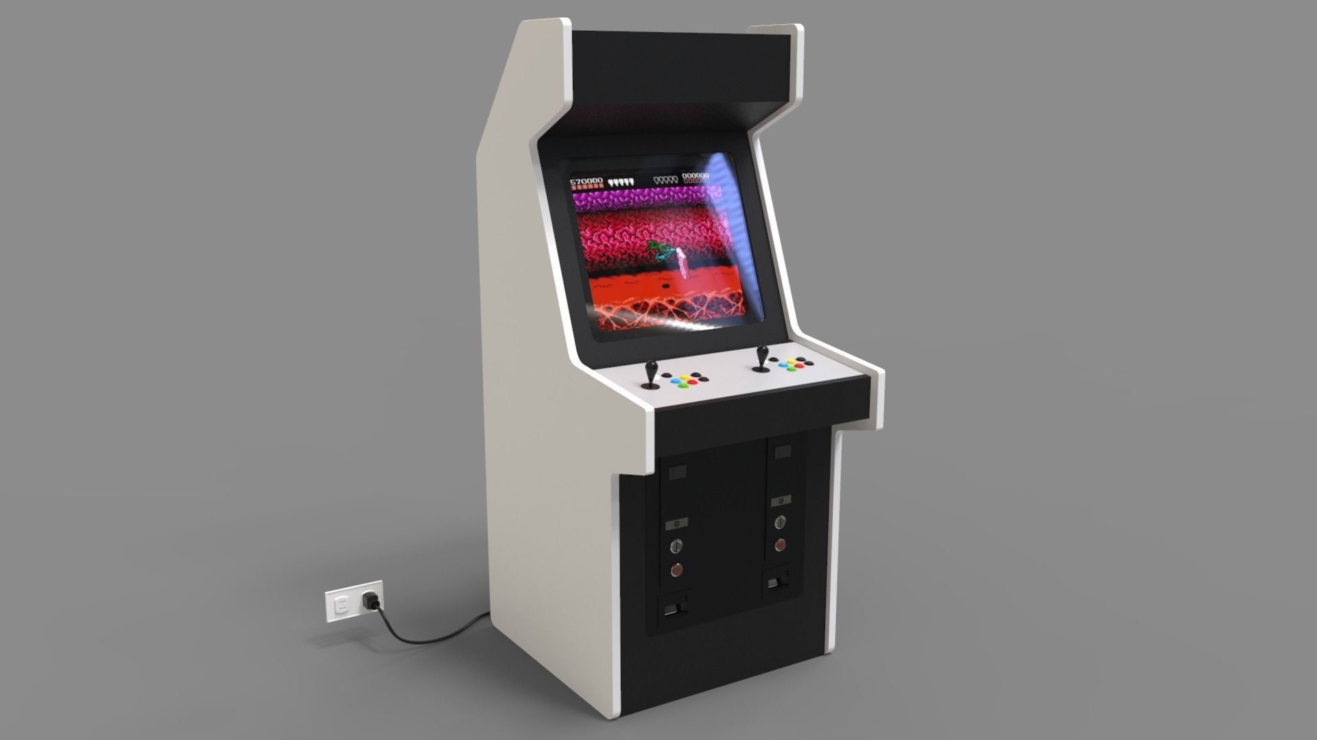 1920x1080 classic arcade machine cabinet 3d model obj mtl fbx 1 ...