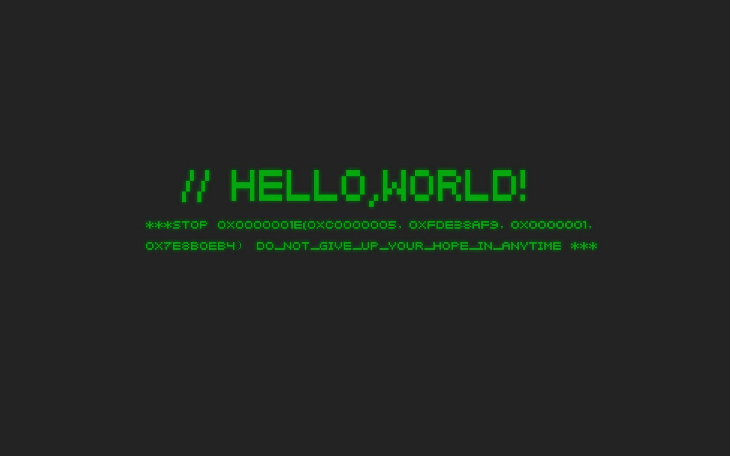 2560x1600 Wallpaper Background Ubuntu Hello World program