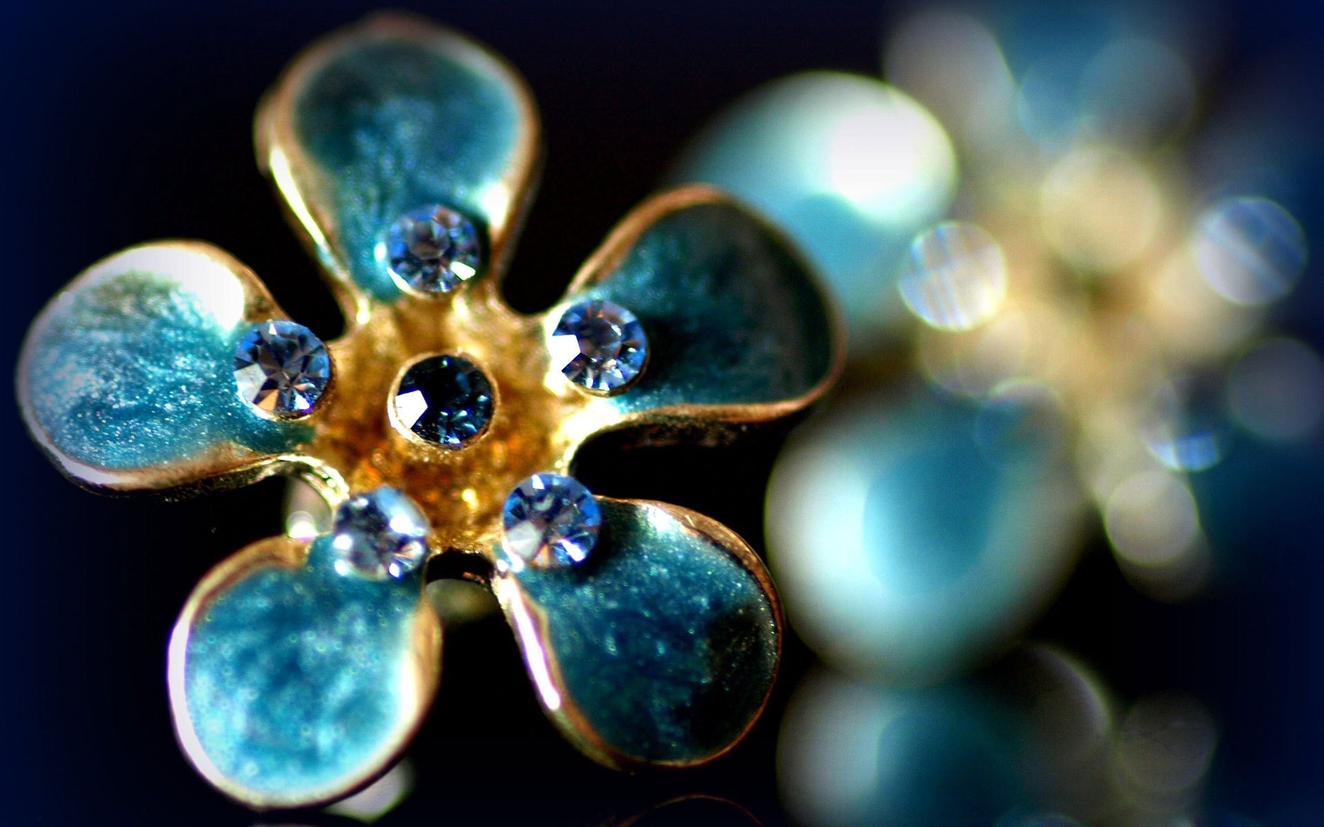 1920x1200 ring precious stones blue blue aquamarine gold shine reflections blur