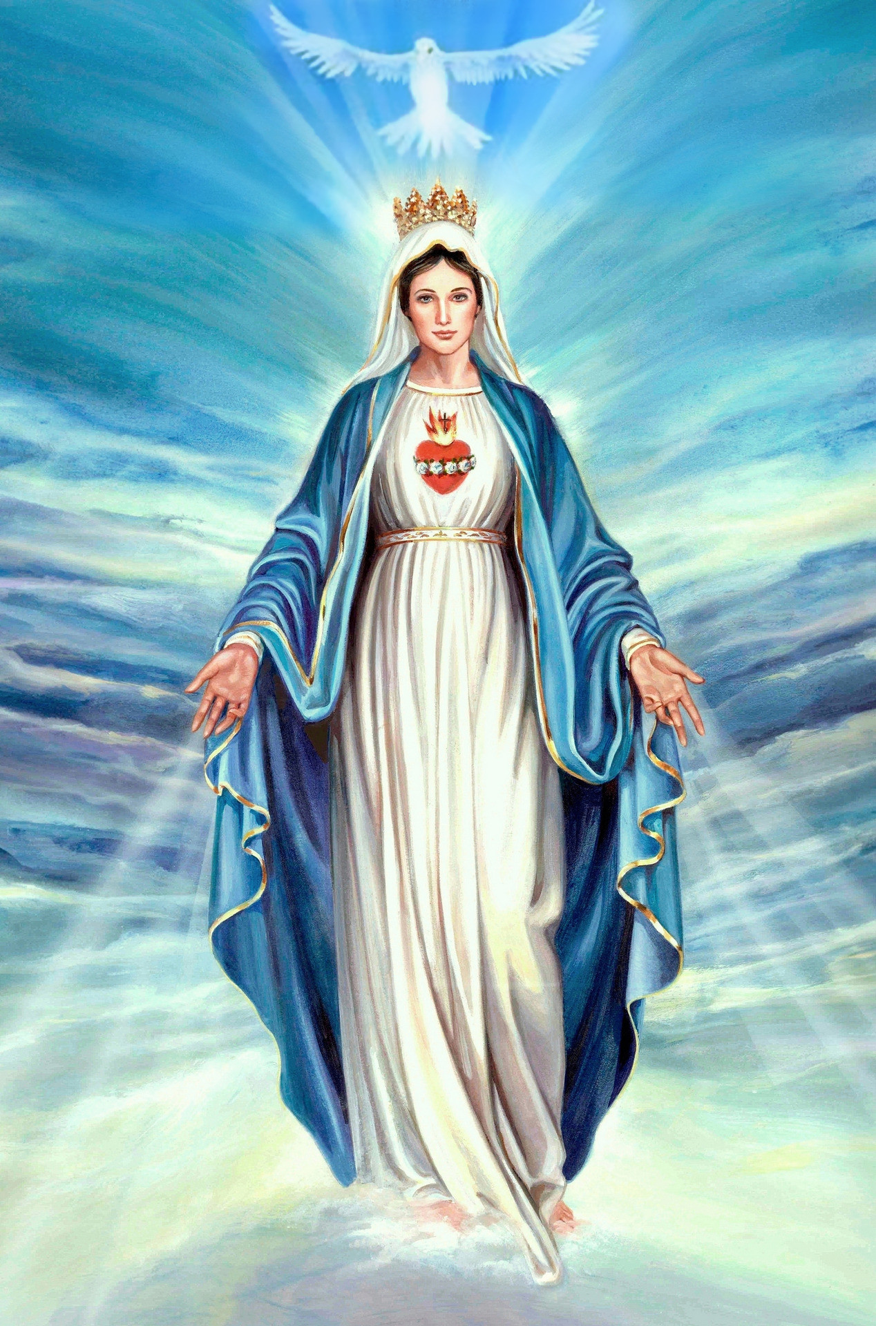 1268x1920 Blessed Virgin Mary (Source Unknown) More