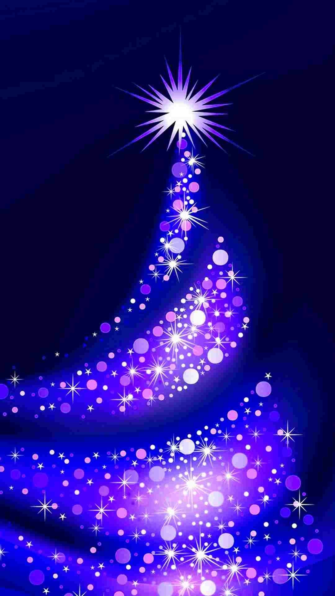 1080x1920 2014 Purple Christmas tree iPhone 6 plus wallpaper - stars #2014 #Christmas  #tree