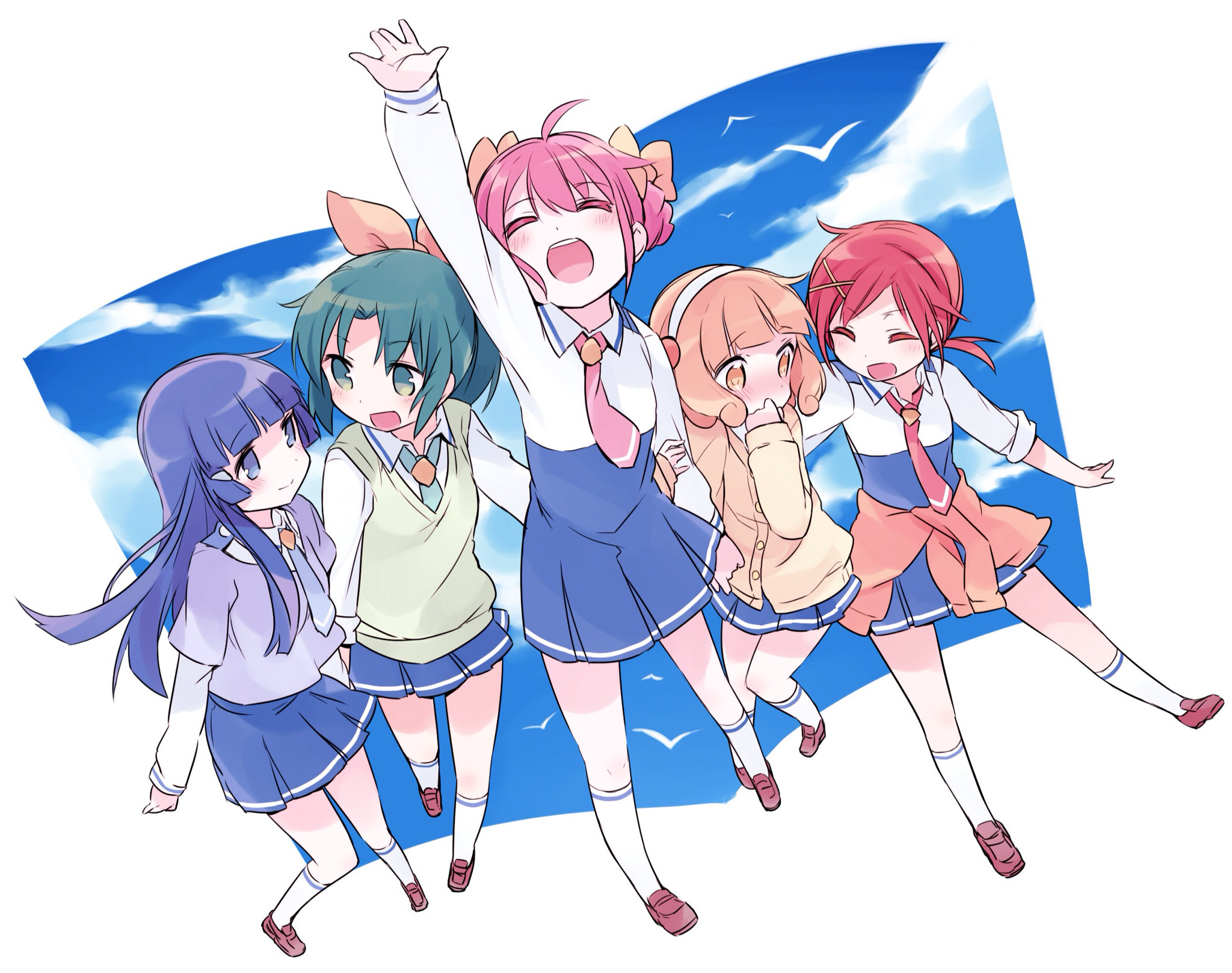 2048x1618 Hoshizora Miyuki, Akane Hino, Yayoi Kise, Nao Midorikawa, Reika Aoki.  Pretty CureGlitter ForceAnimeMagical ...
