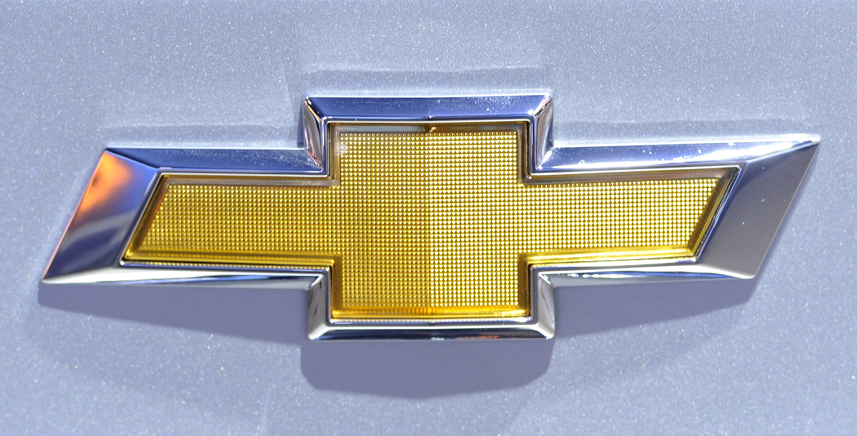 3000x1526 The logo for Chevrolet on display at the Chicago Auto Show