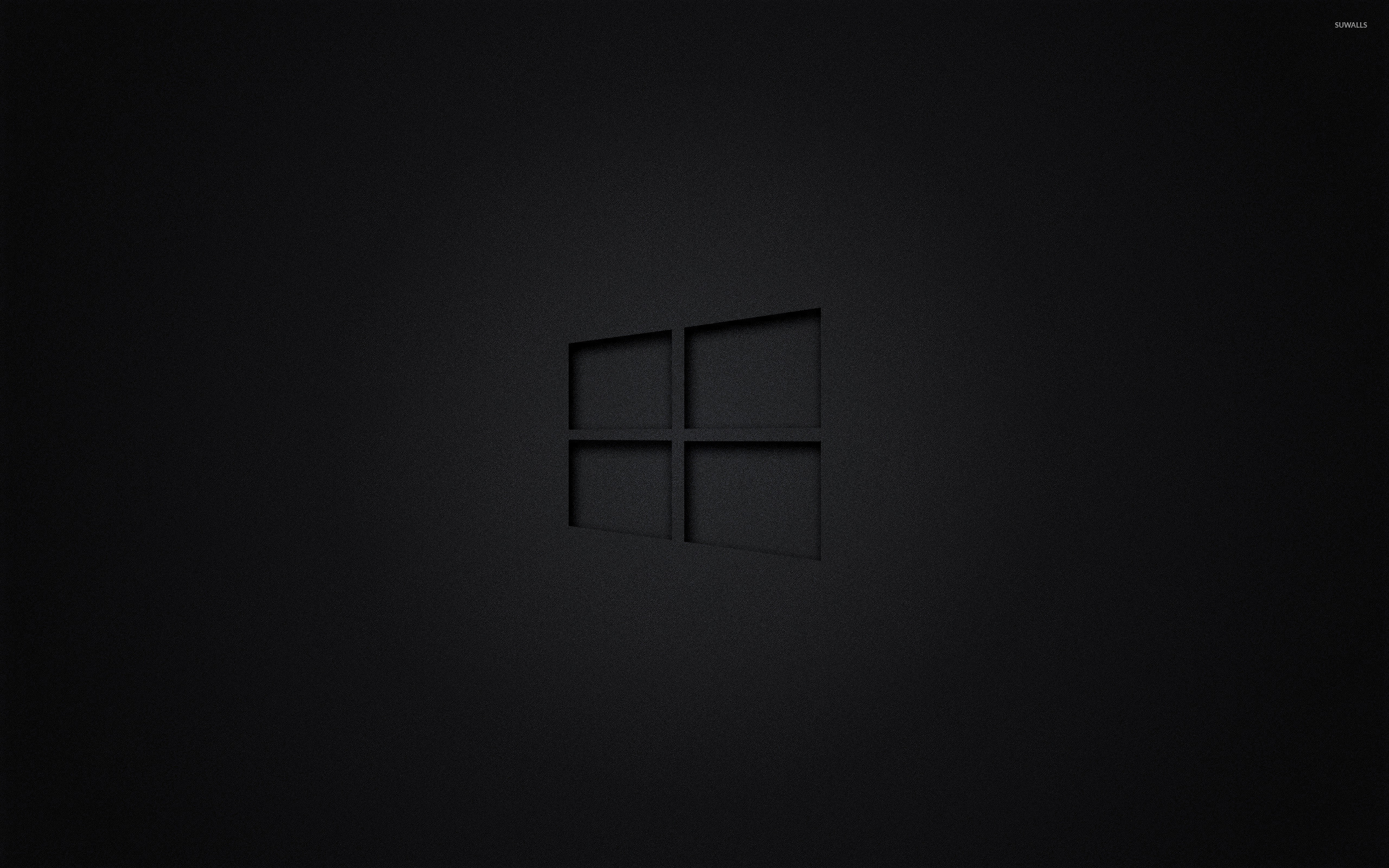 2560x1600 Windows 10 transparent logo on black wallpaper