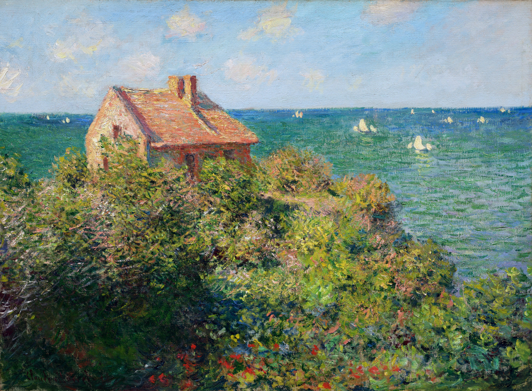 2200x1617 Fisherman's Cottage at Varengeville, 1882 - Claude Monet