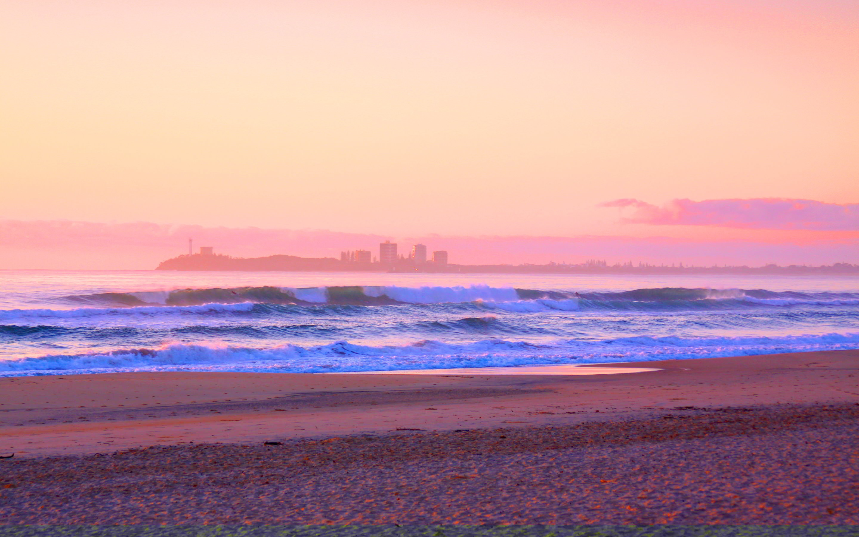 2880x1800 beach-sunset-wallpaper-shore