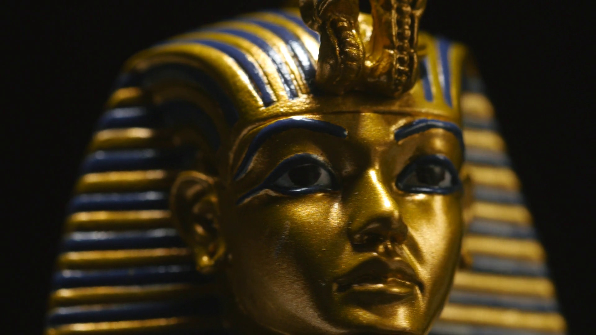 1920x1080 4K Closeup Pharaoh Mask Artifact - Egyptian Archaeology Stock Video Footage  - VideoBlocks
