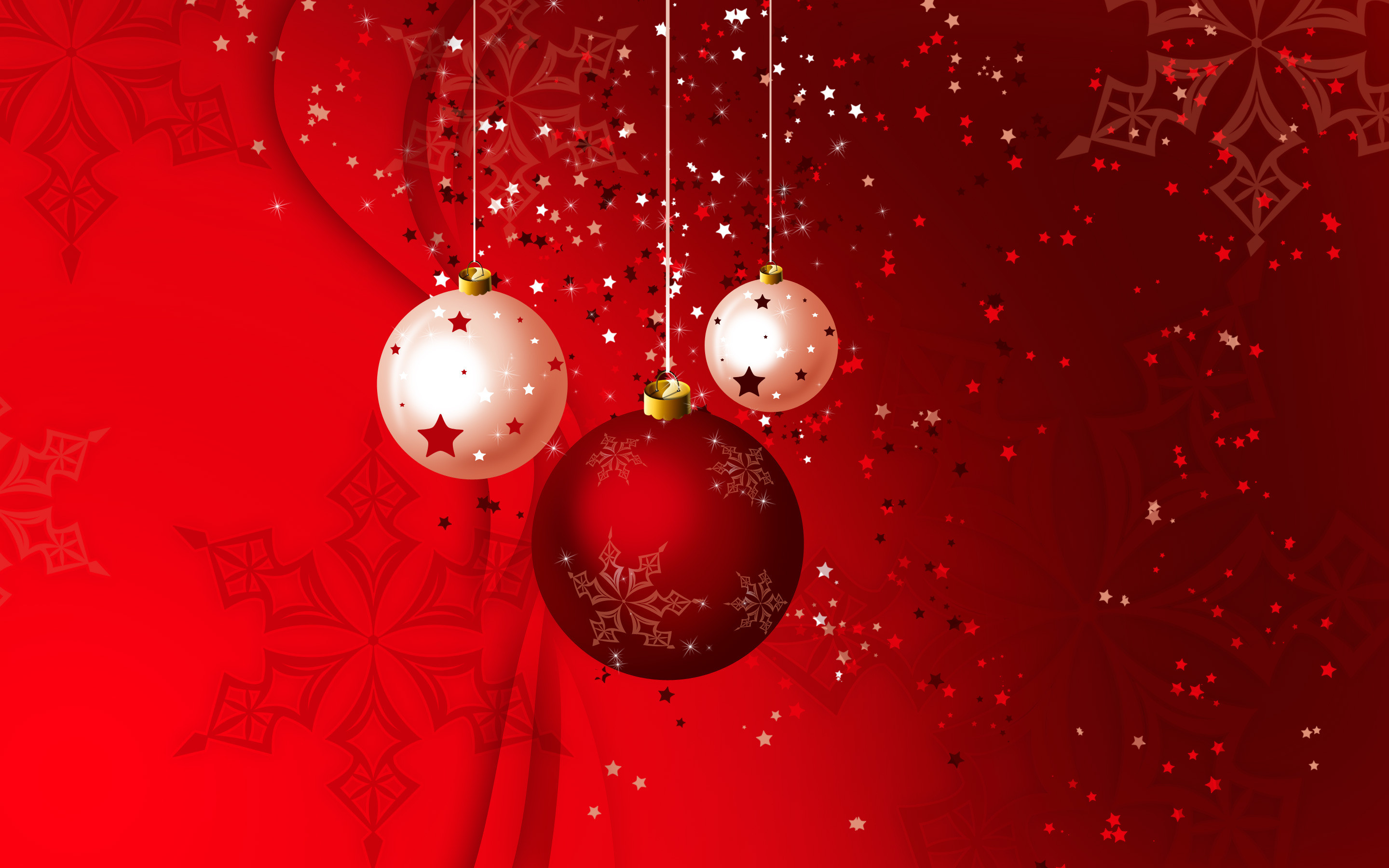 2880x1800 ... and white Christmas globes HD Wallpaper 