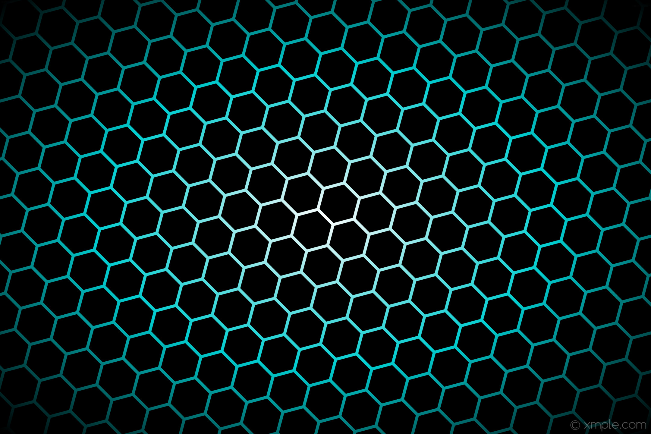 2160x1440 wallpaper white hexagon blue gradient glow black dark turquoise #000000  #ffffff #00ced1 diagonal