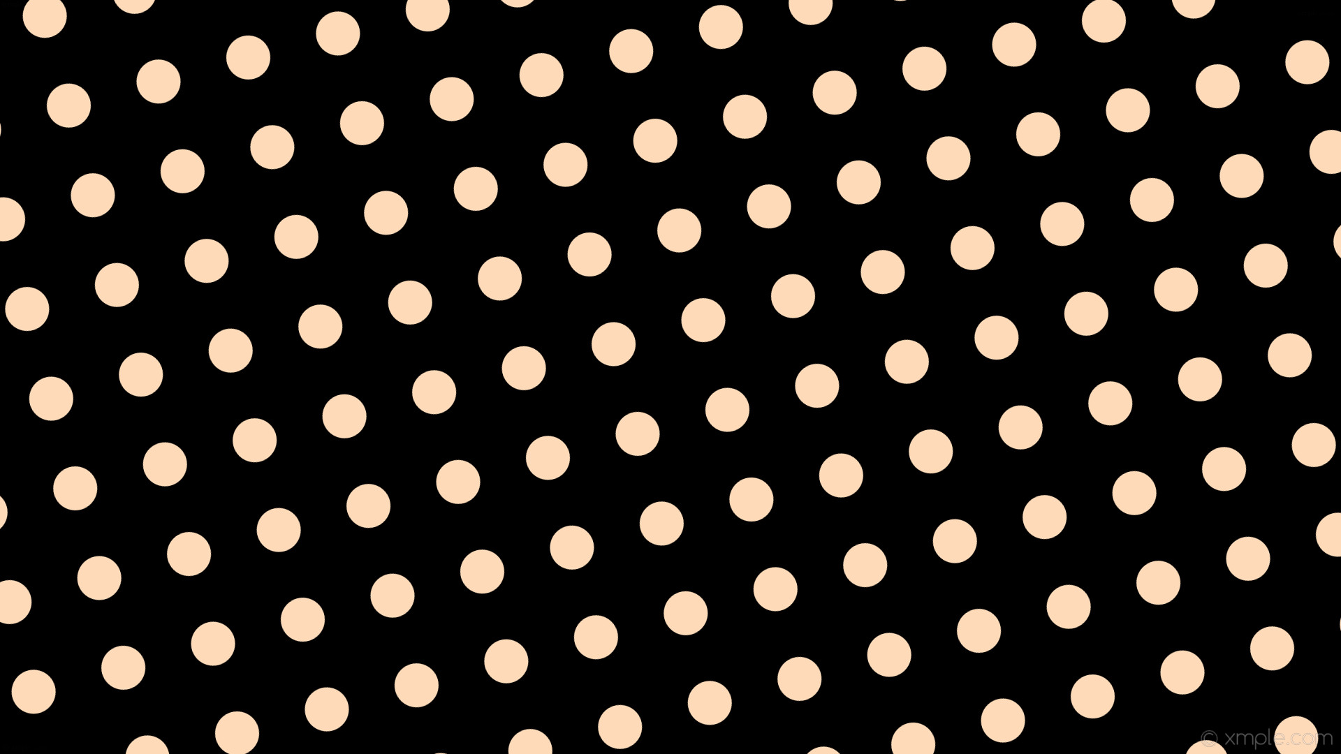 1920x1080 wallpaper dots yellow spots polka black peach puff #000000 #ffdab9 285Â°  63px 133px