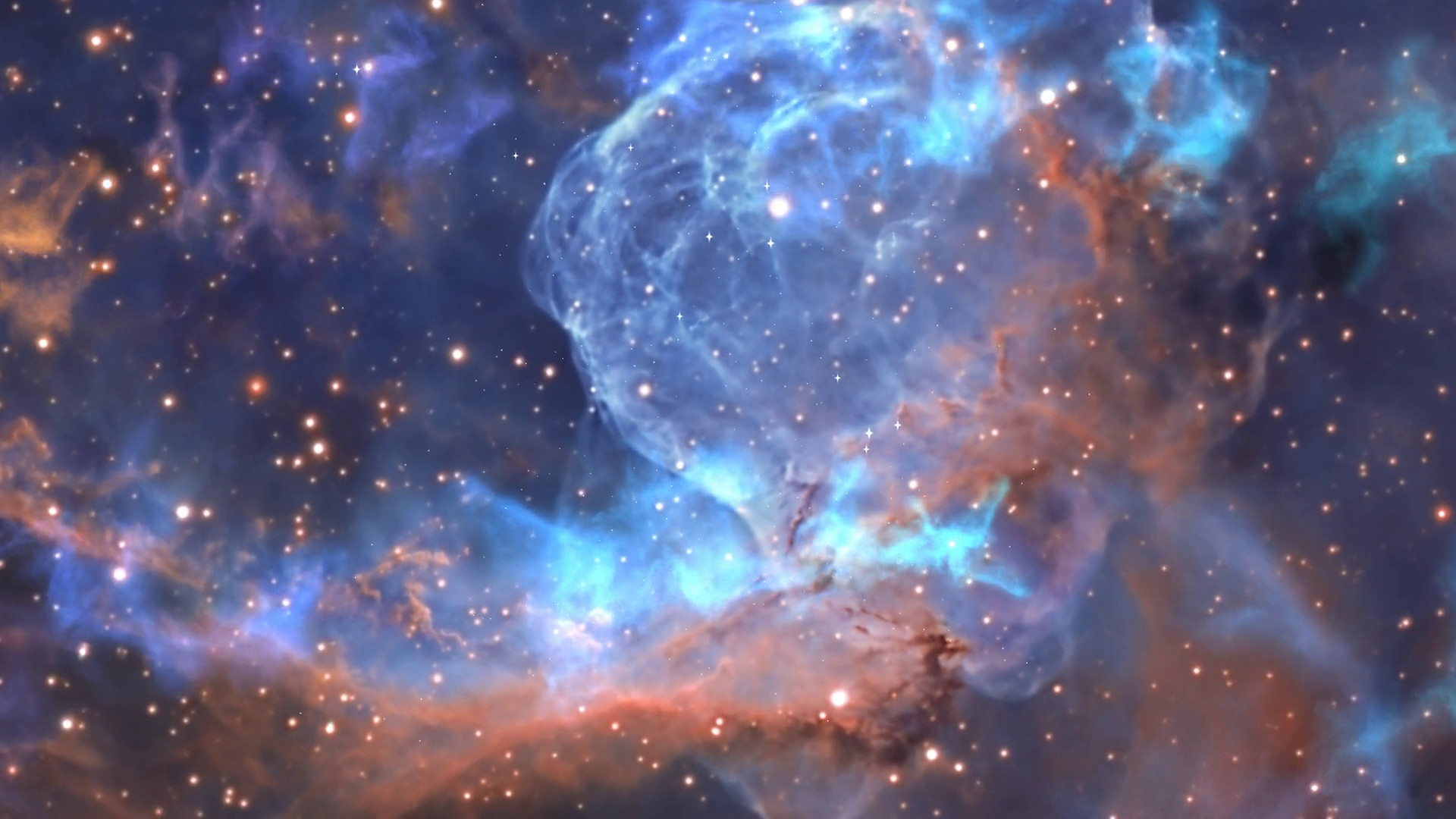 1920x1080 fly through outer space nebula and stars animated background