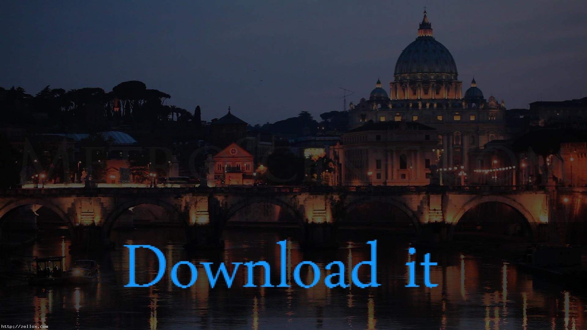 1920x1080 St Peter Cathedral and River Tiger Italy Wallpaper