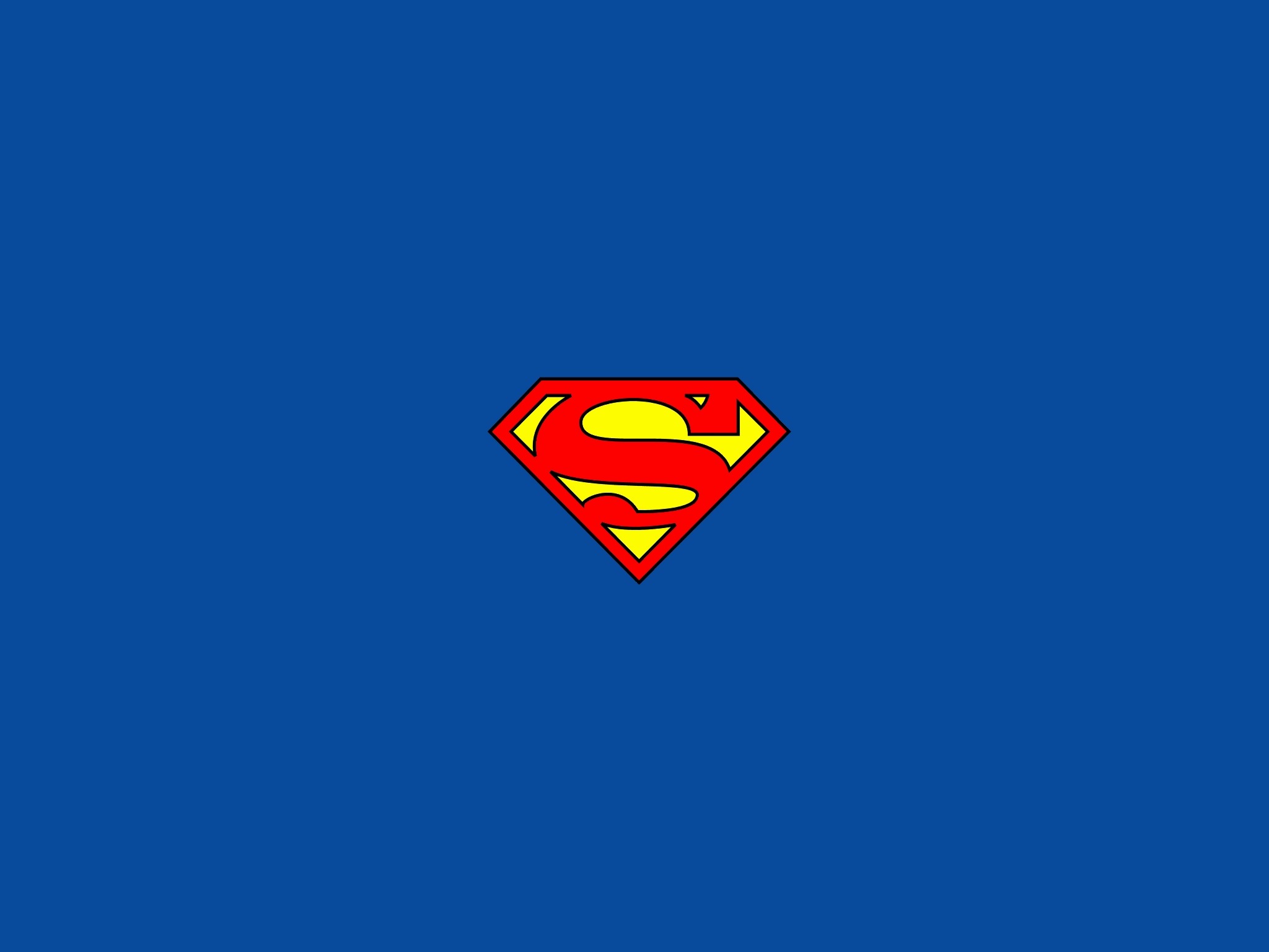 2048x1536 Superman Logo High Quality Wallpaper #695787775