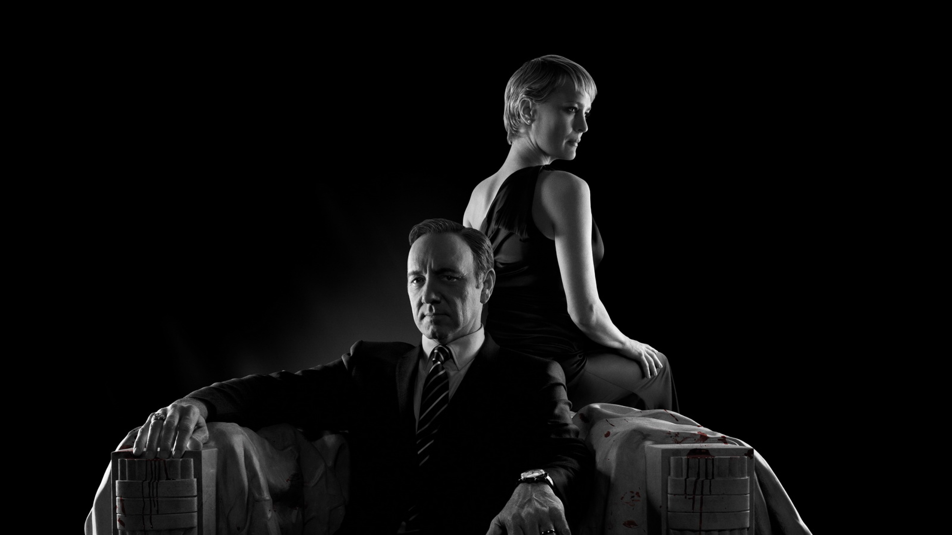 3840x2160 Preview wallpaper house of cards, robin wright, claire underwood, kevin  spacey, francis