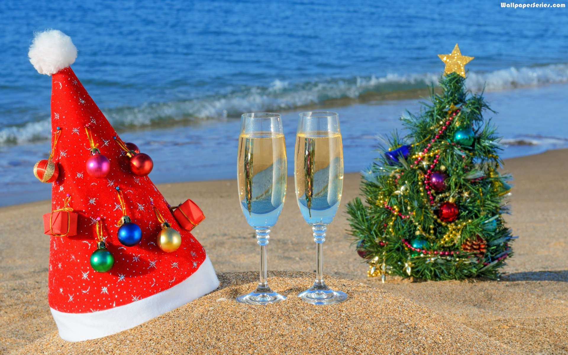 1920x1200 Christmas beach picture from all around the world
