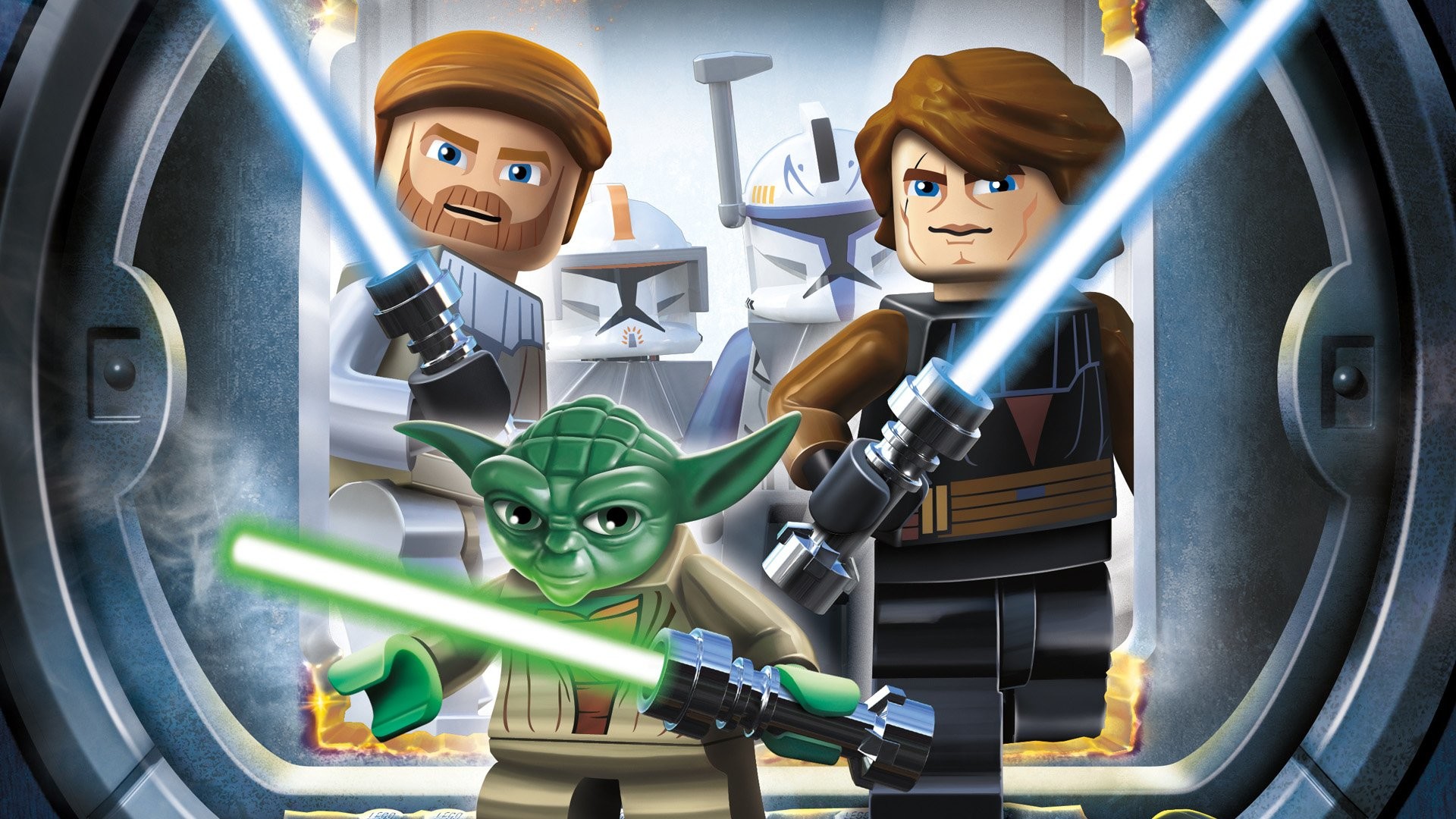 1920x1080 Video Game - LEGO Star Wars III: The Clone Wars Yoda Anakin Skywalker Obi-