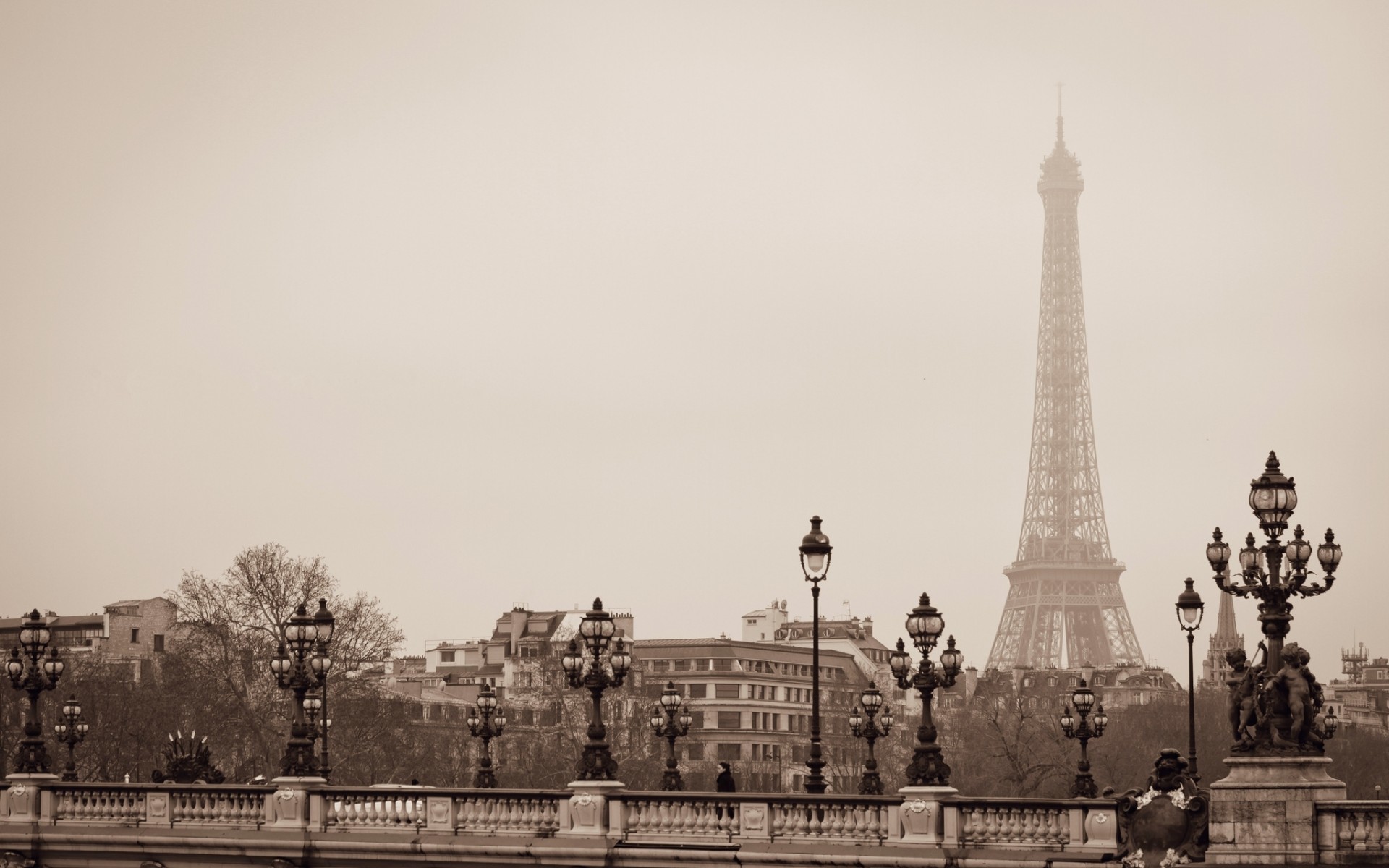 1920x1200 Eiffel Tower Paris France city lights bridge architecture wallpaper |   | 74833 | WallpaperUP