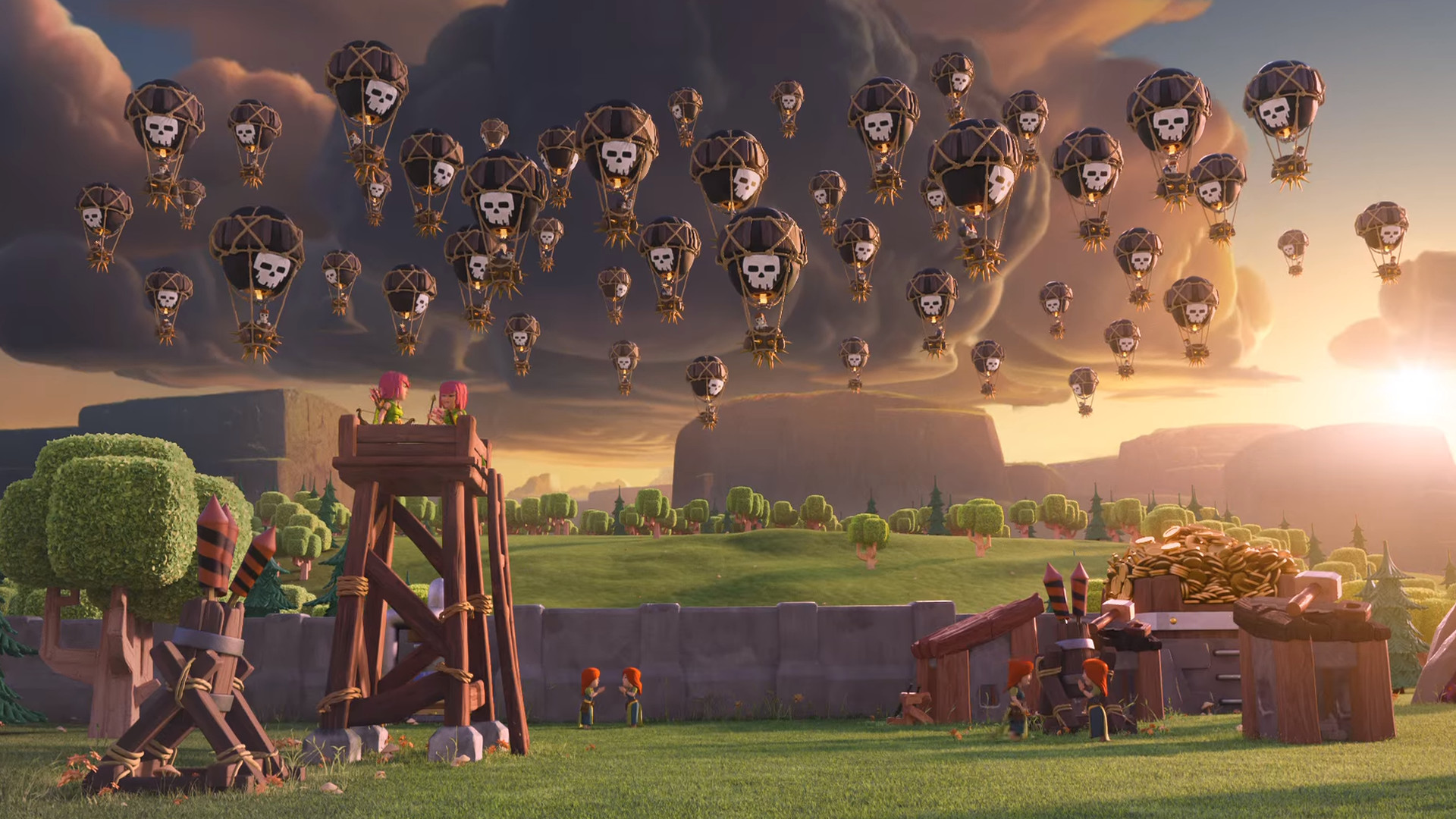 1920x1080 Clash of Clans Wallpaper - clash of clans - balloon parade - hd wallpaper