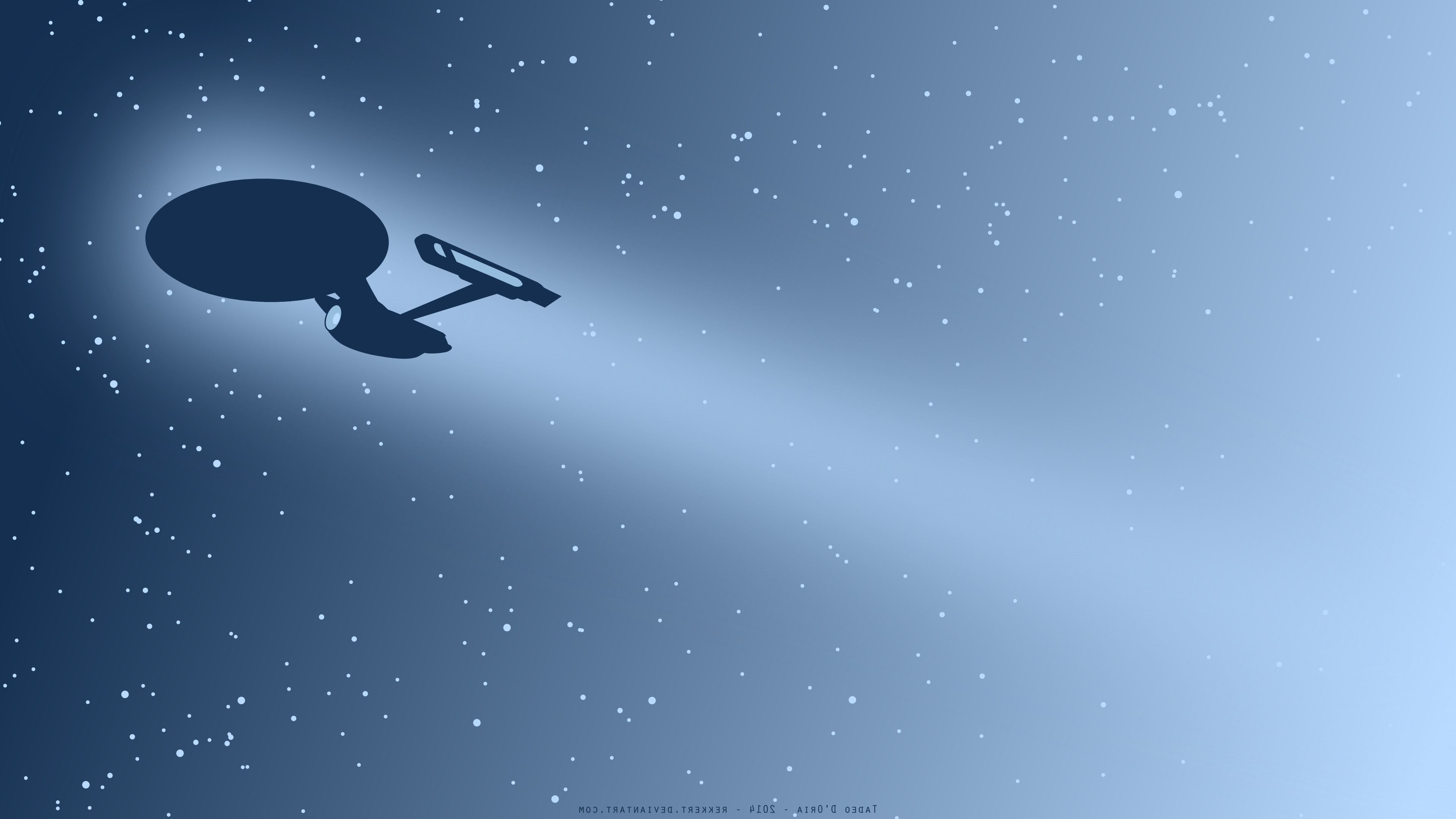 3840x2160 Star Trek, USS Enterprise (spaceship), Minimalism, Space, Artwork