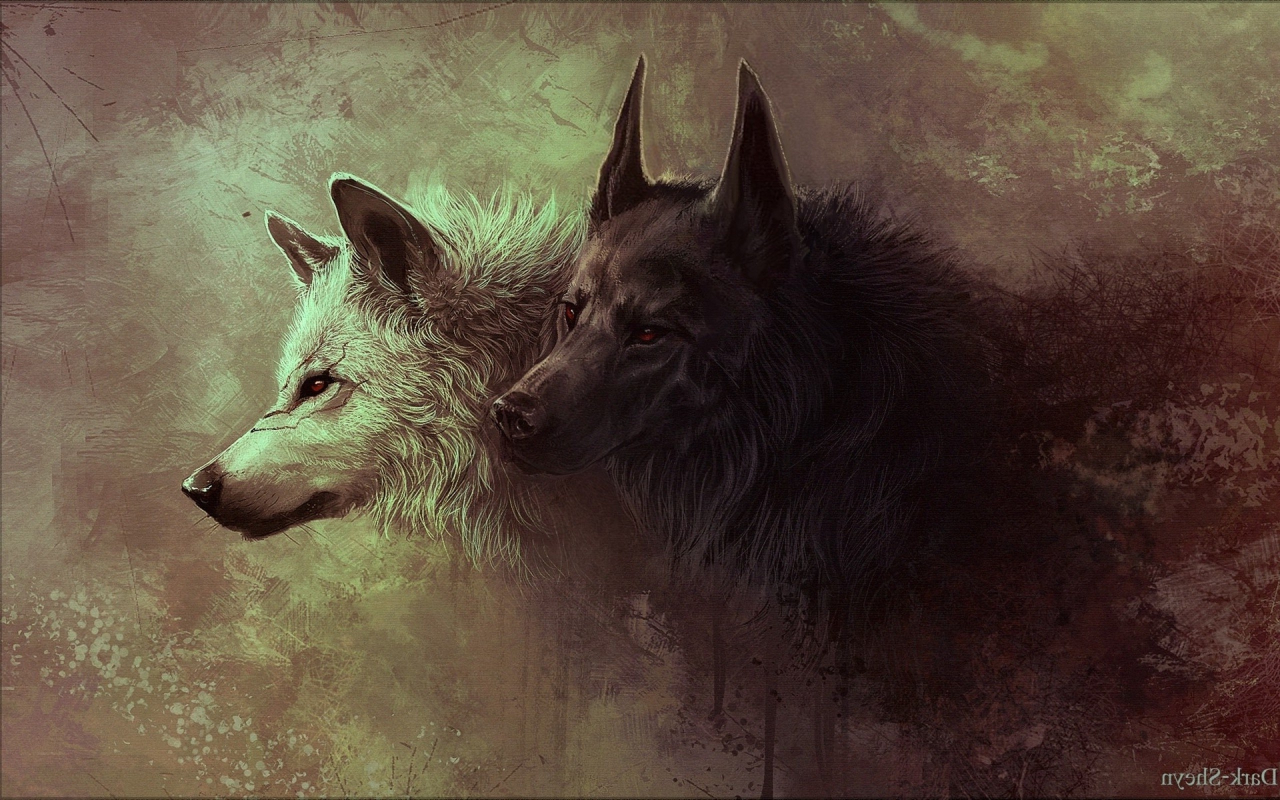 2560x1600 Wolf Art