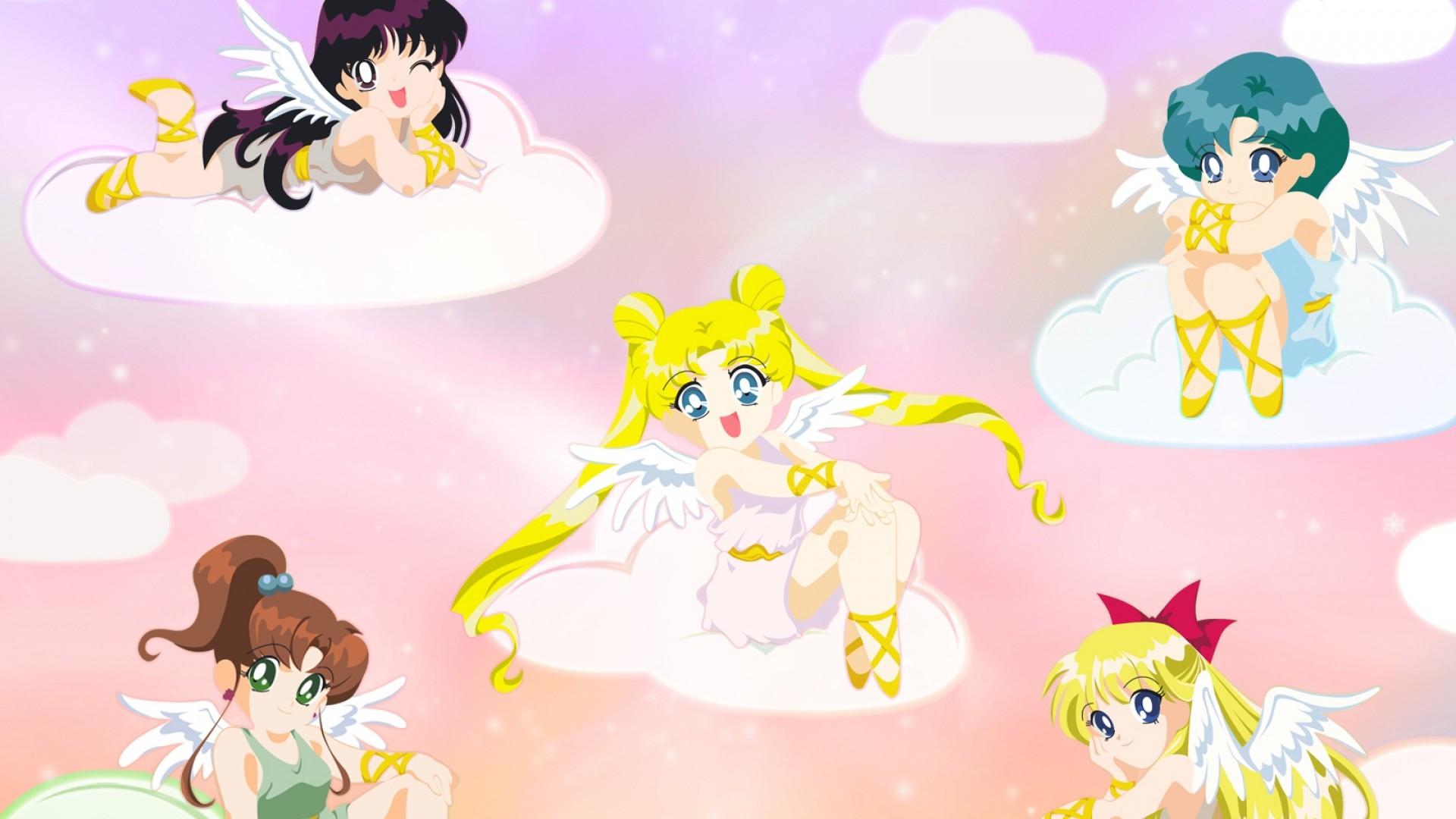 1920x1080 Get the latest sailor moon, girls, clouds news, pictures and videos and  learn all about sailor moon, girls, clouds from wallpapers4u.org, your  wallpaper ...
