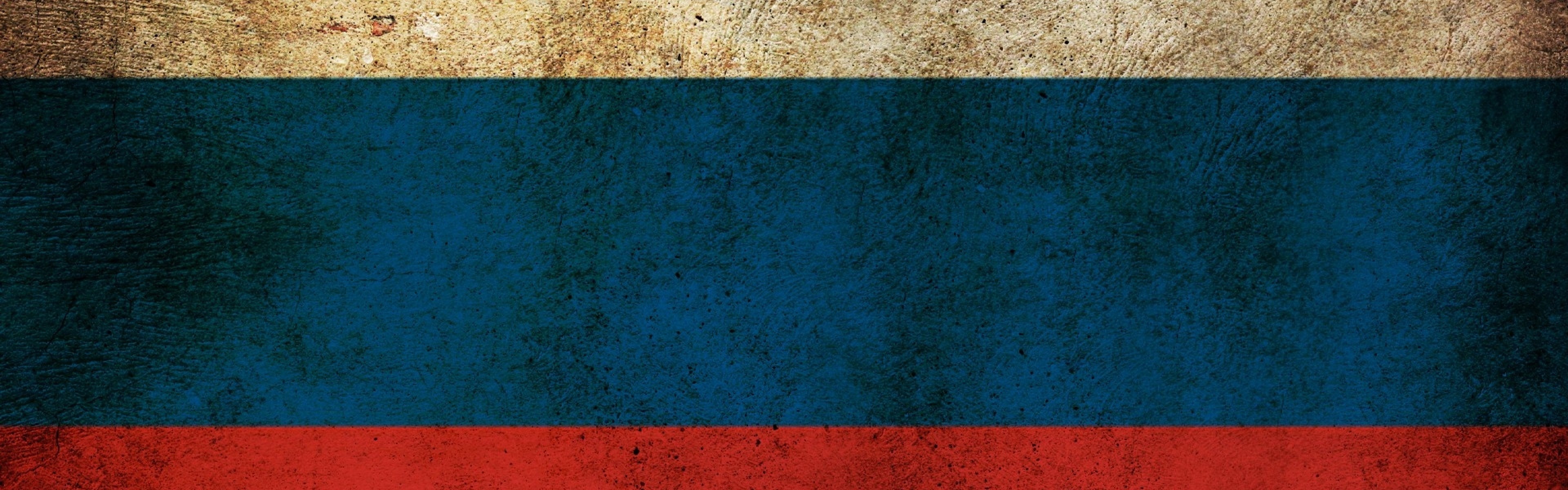 3840x1200 Preview wallpaper flag, texture, background, russia, symbolism 