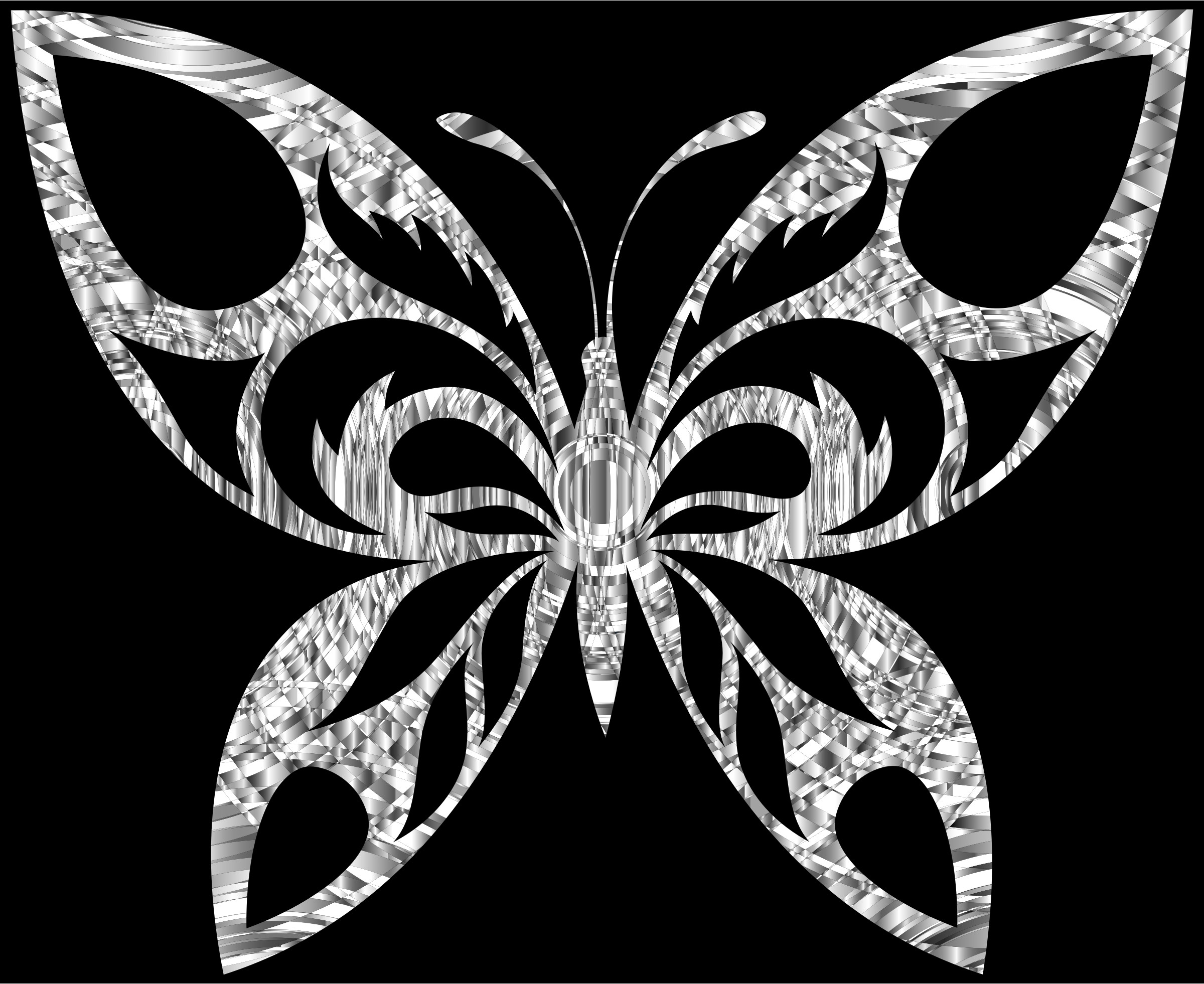 2400x1962 Diamond Tribal Butterfly Silhouette With Background