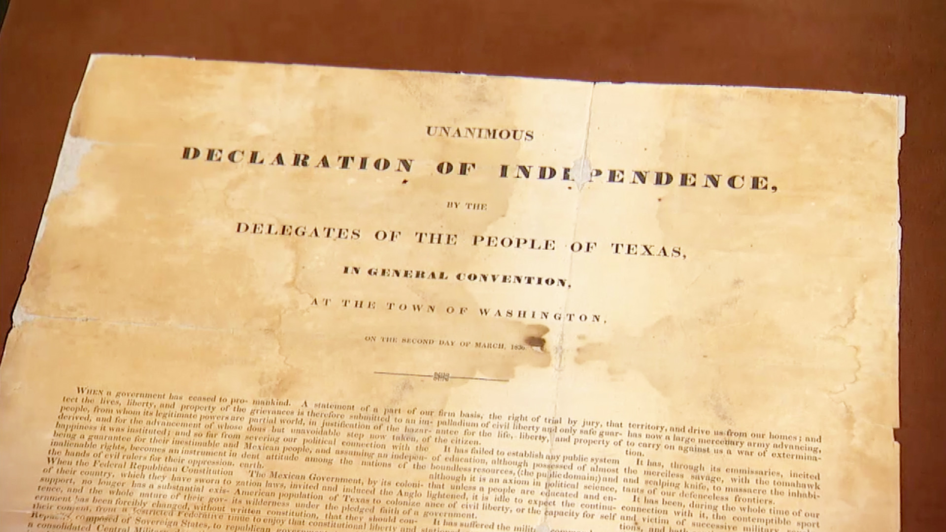 1920x1080 Field Trip: Texas Declaration of Independence Documents | Antiques Roadshow  | PBS