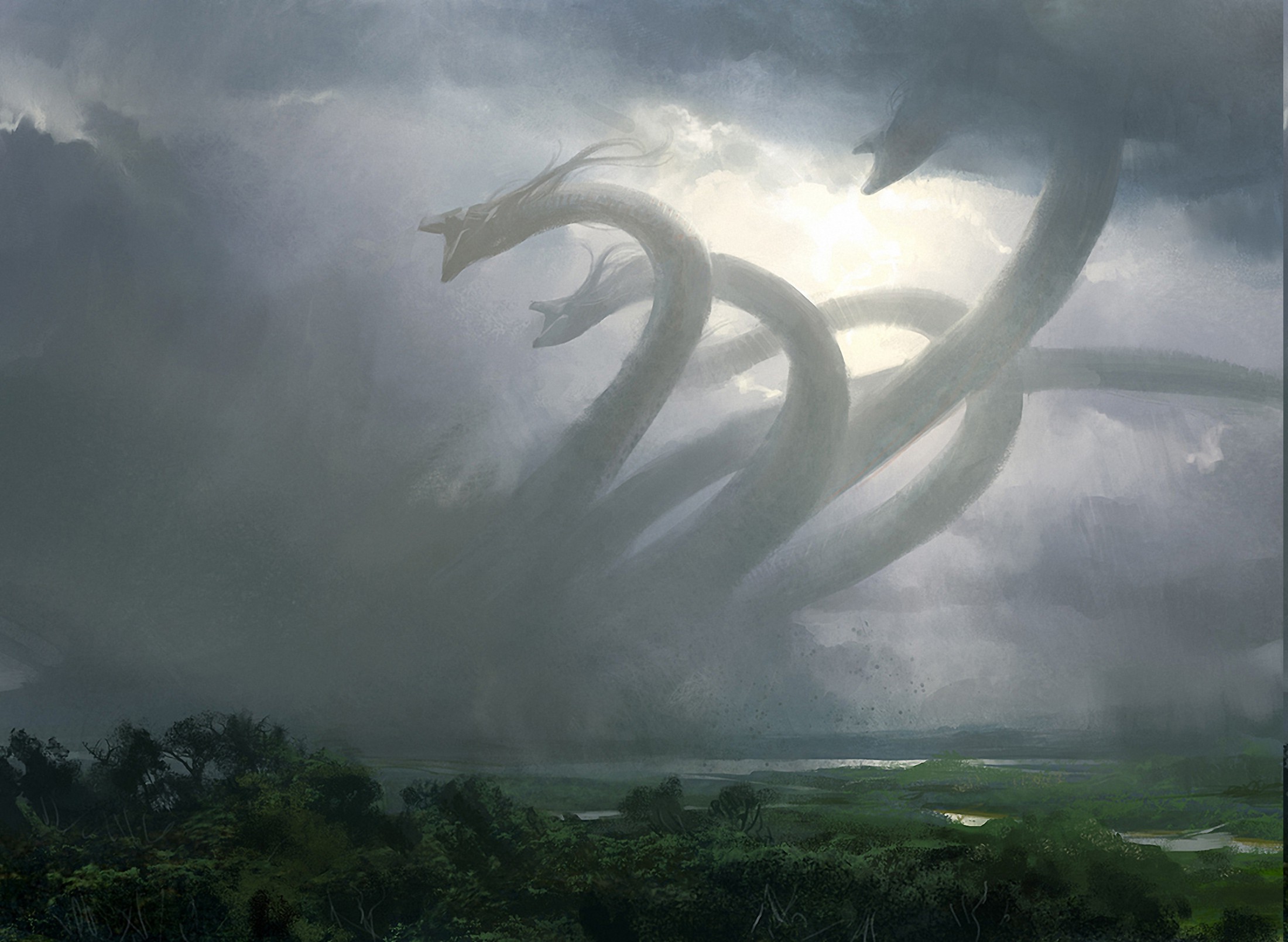 2200x1609 fantasy Art, Hydra, Mythology, Creature Wallpapers HD / Desktop and Mobile  Backgrounds